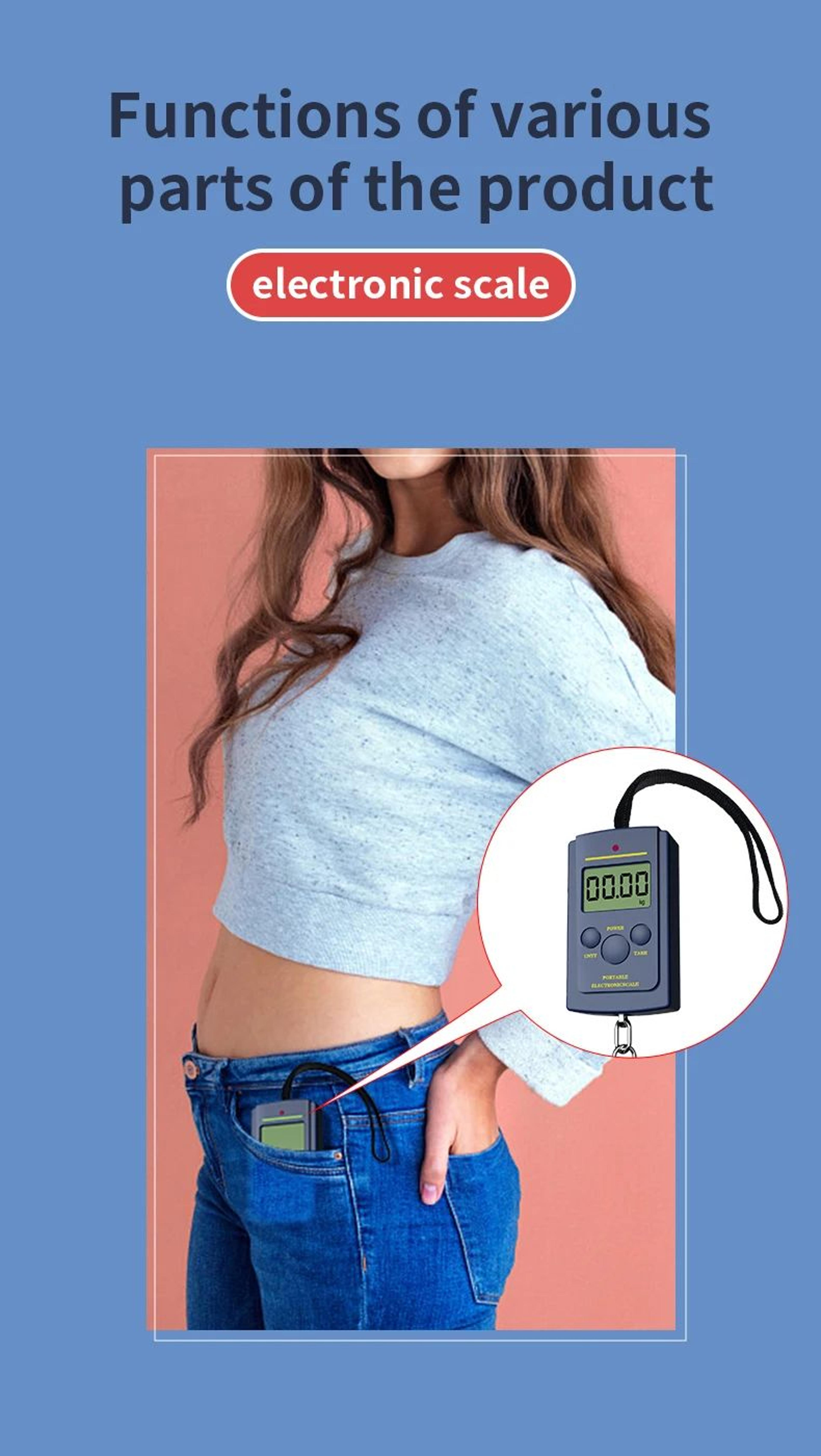 Portable Digital Hanging Scale 50kg 7