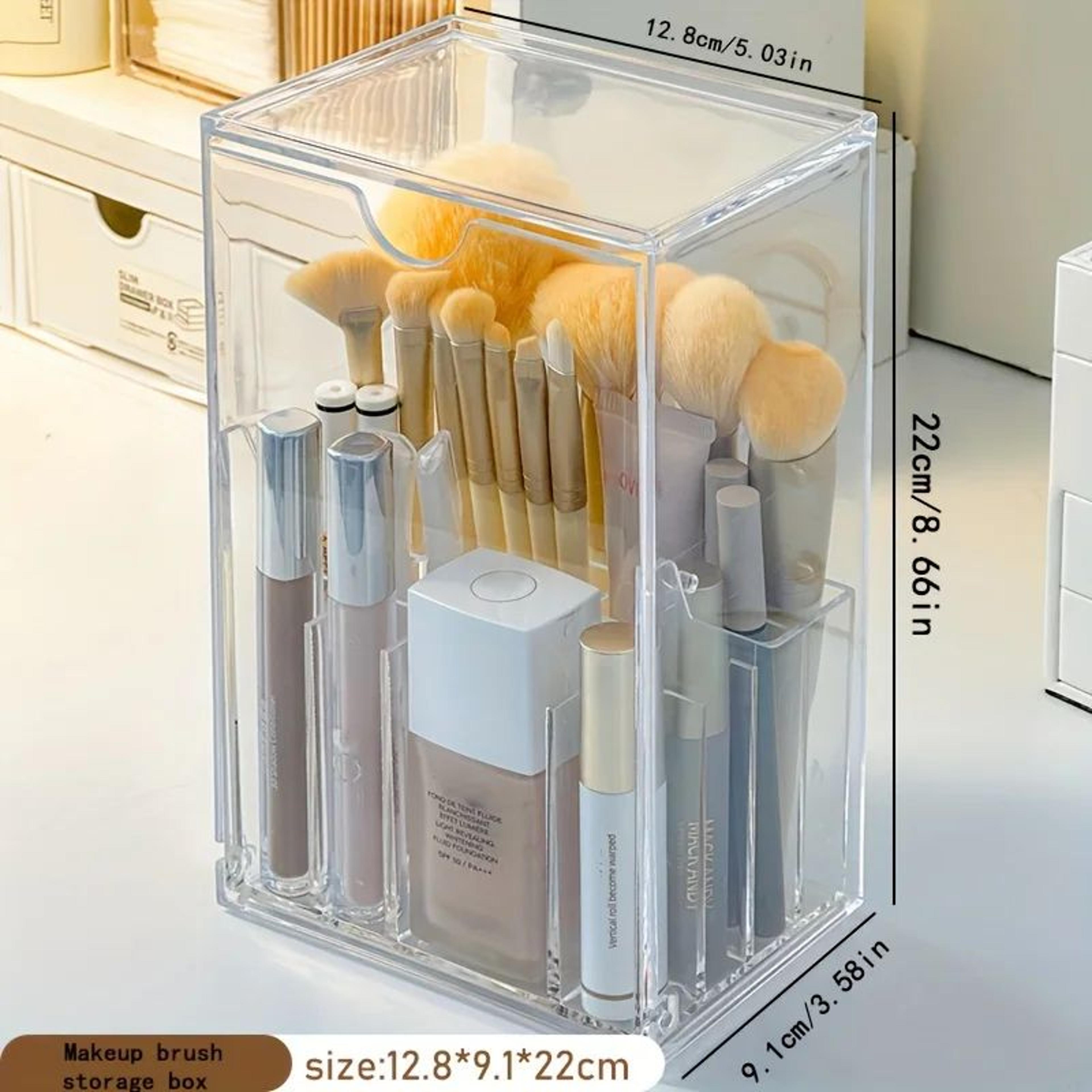 Clear Acrylic Makeup Brush Holder 2