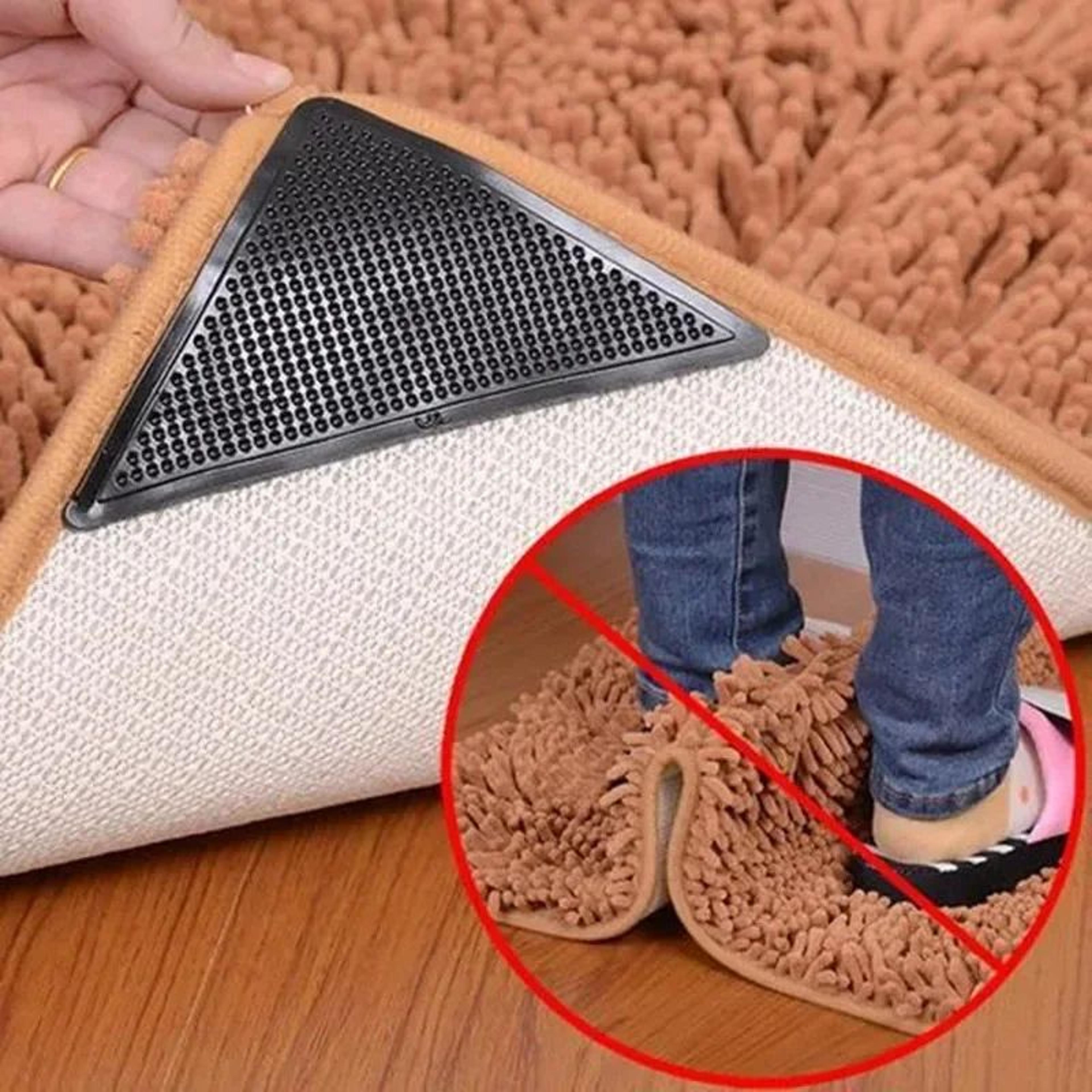 Reusable Anti Slip Carpet Corner Pads 2