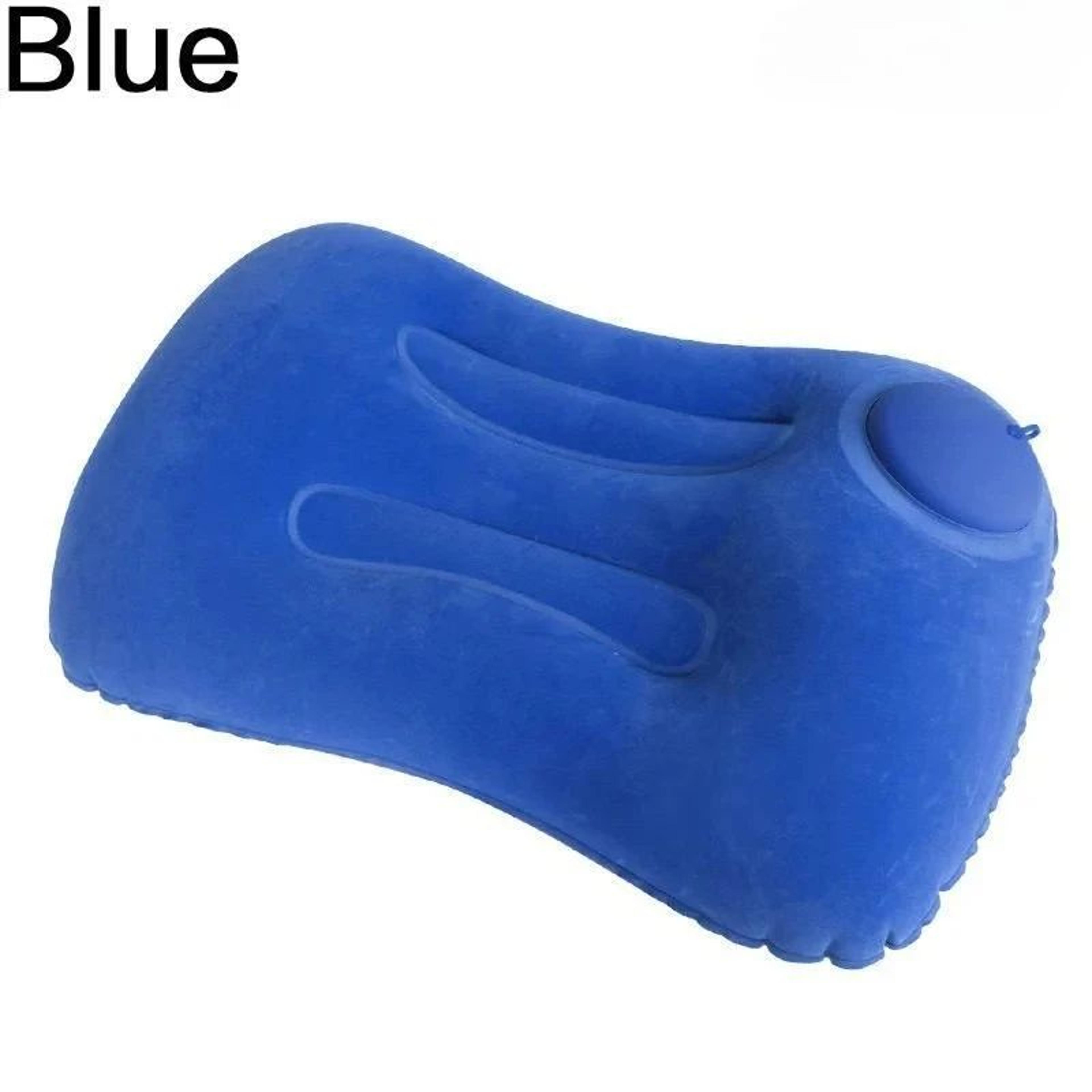 Inflatable Travel Pillow With Flocked Surface 8