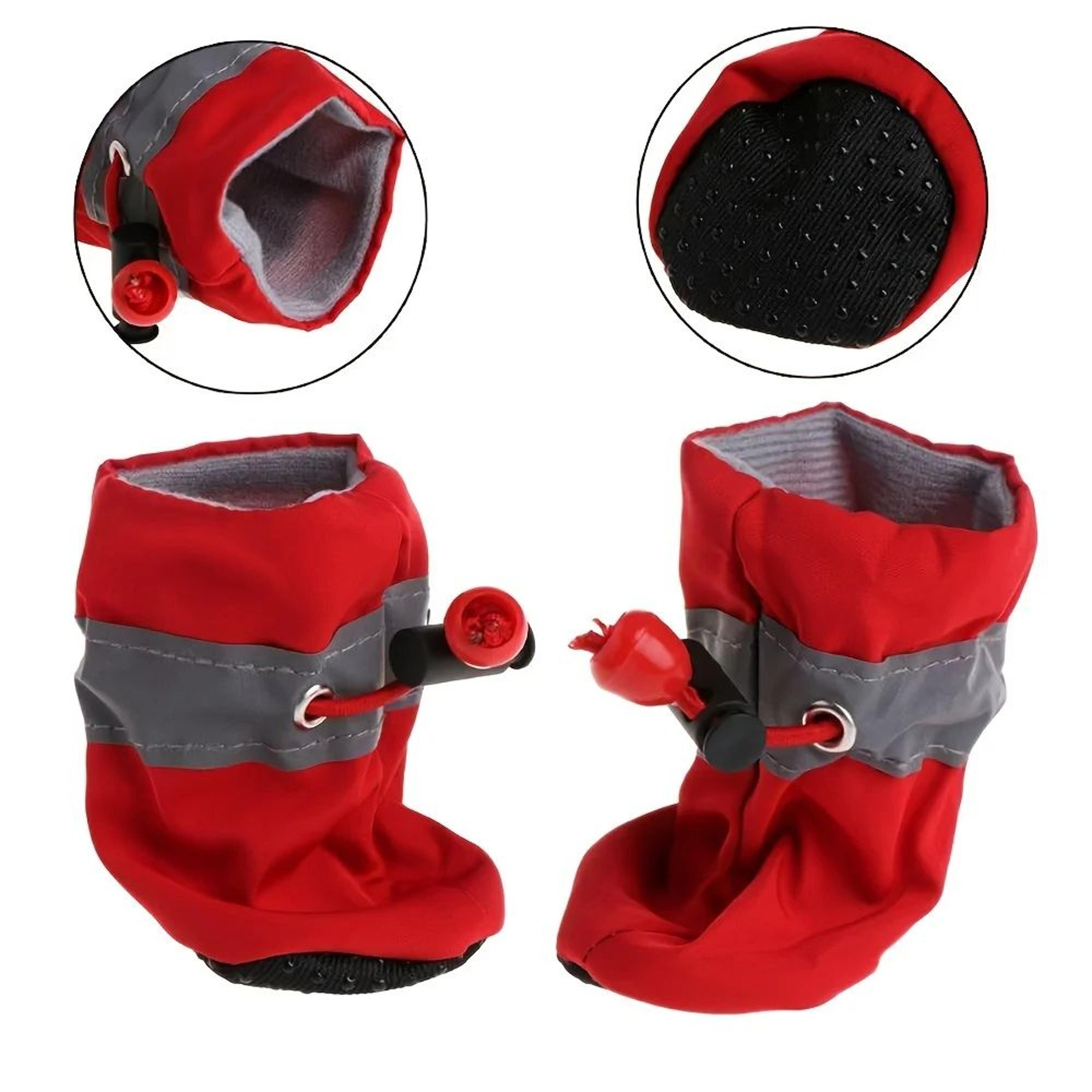 Water Resistant Dog Rain Boots Set 4