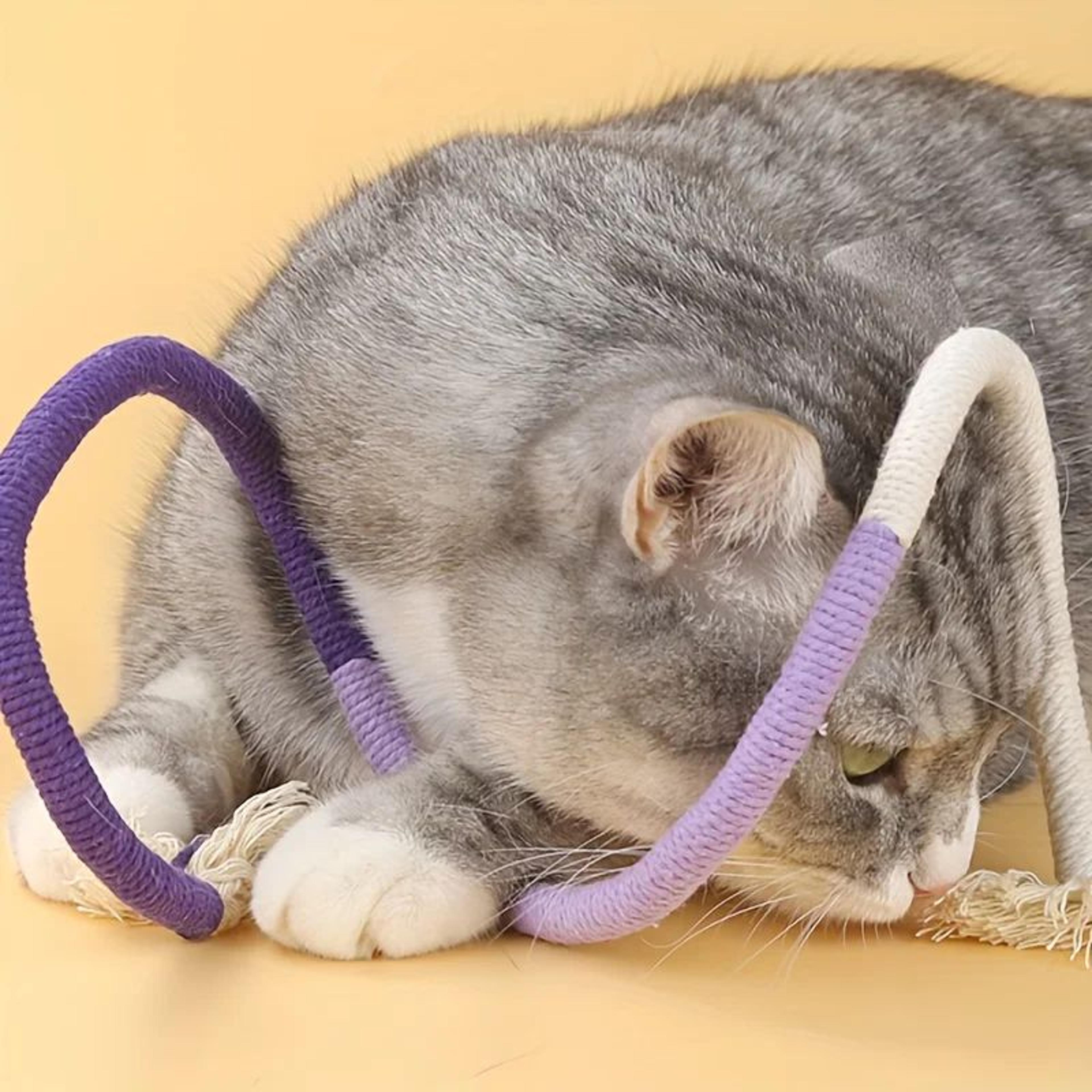 durable cat teething rope toy