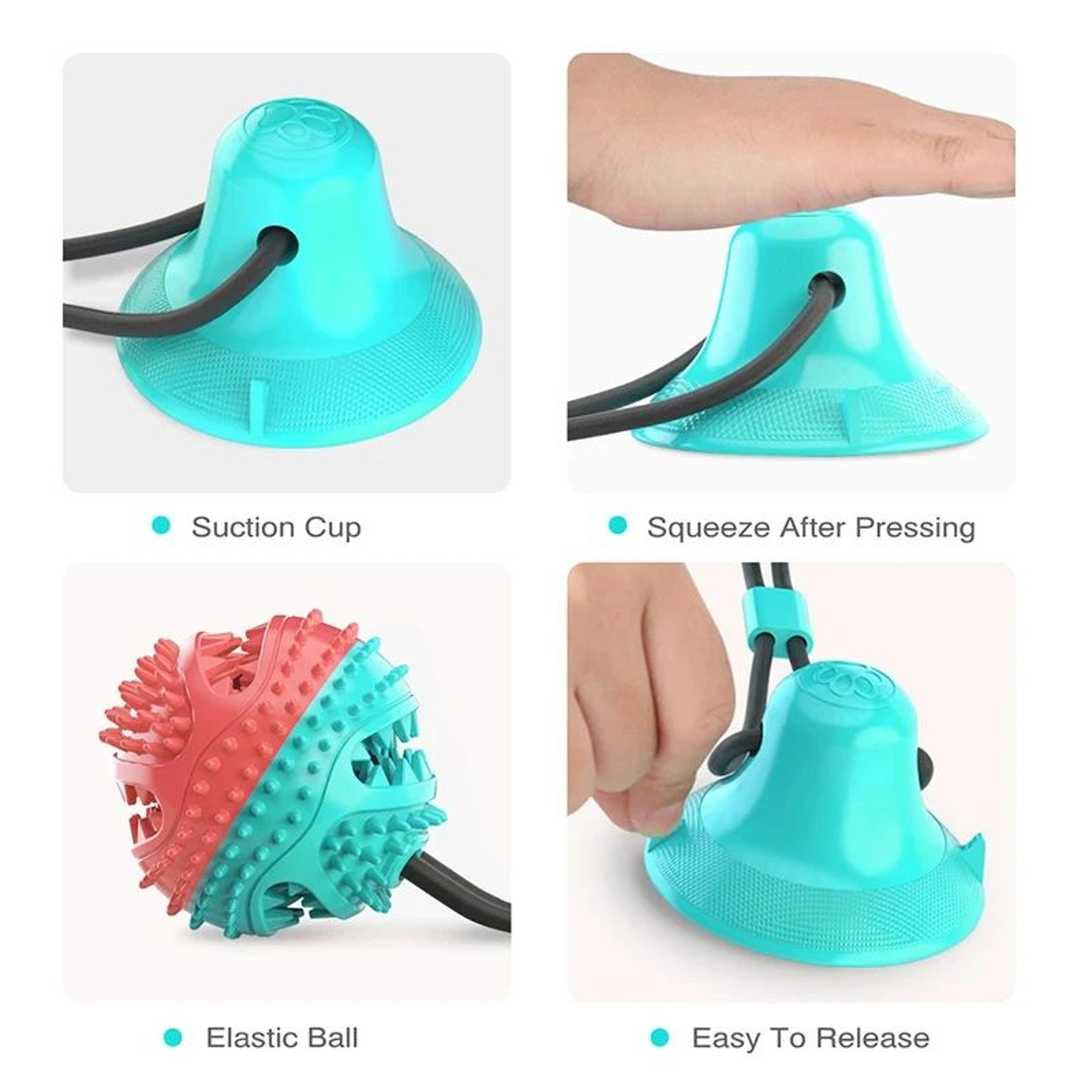 Interactive Suction Cup Dog Chew Ball 4