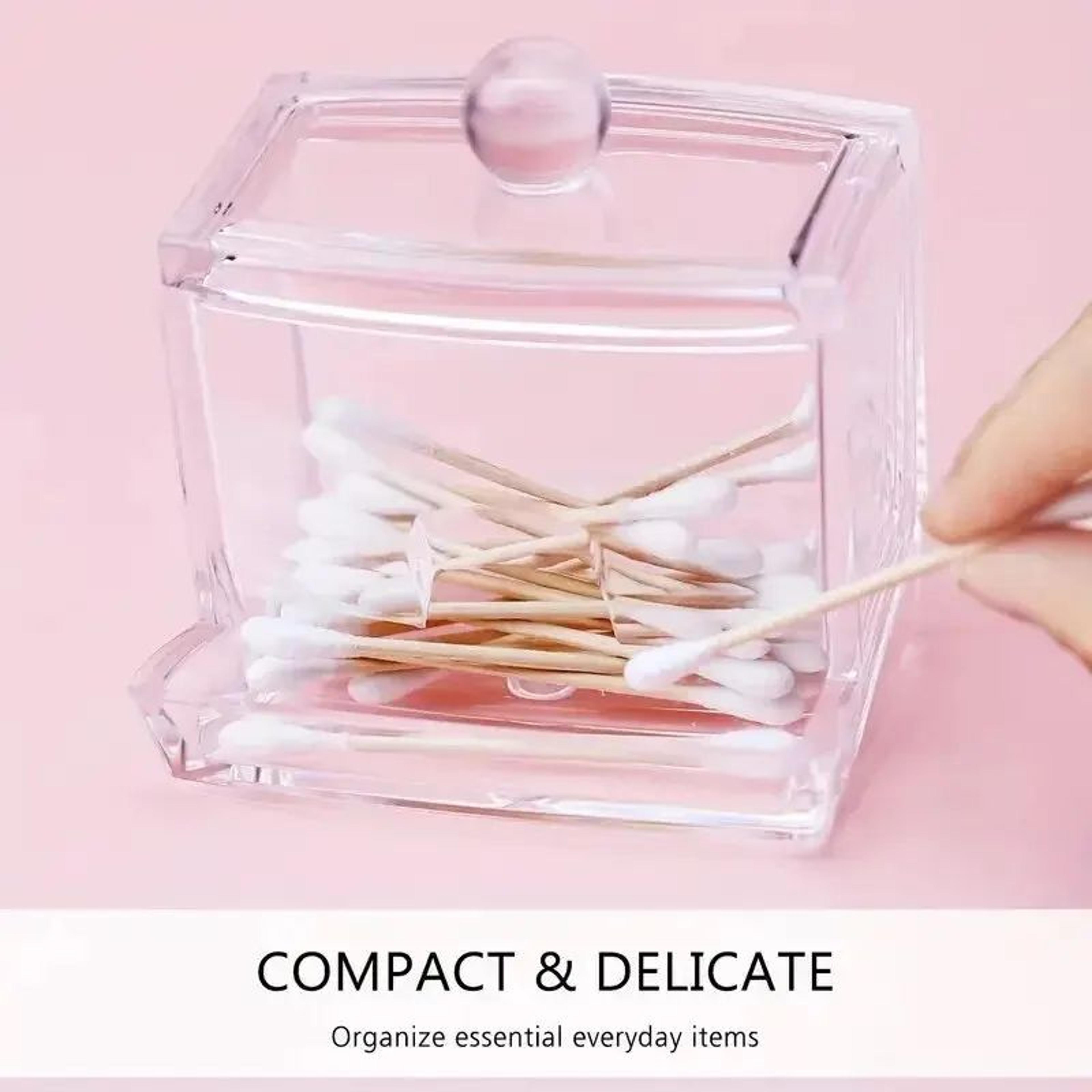 Acrylic Cotton Swab Storage Jar 1