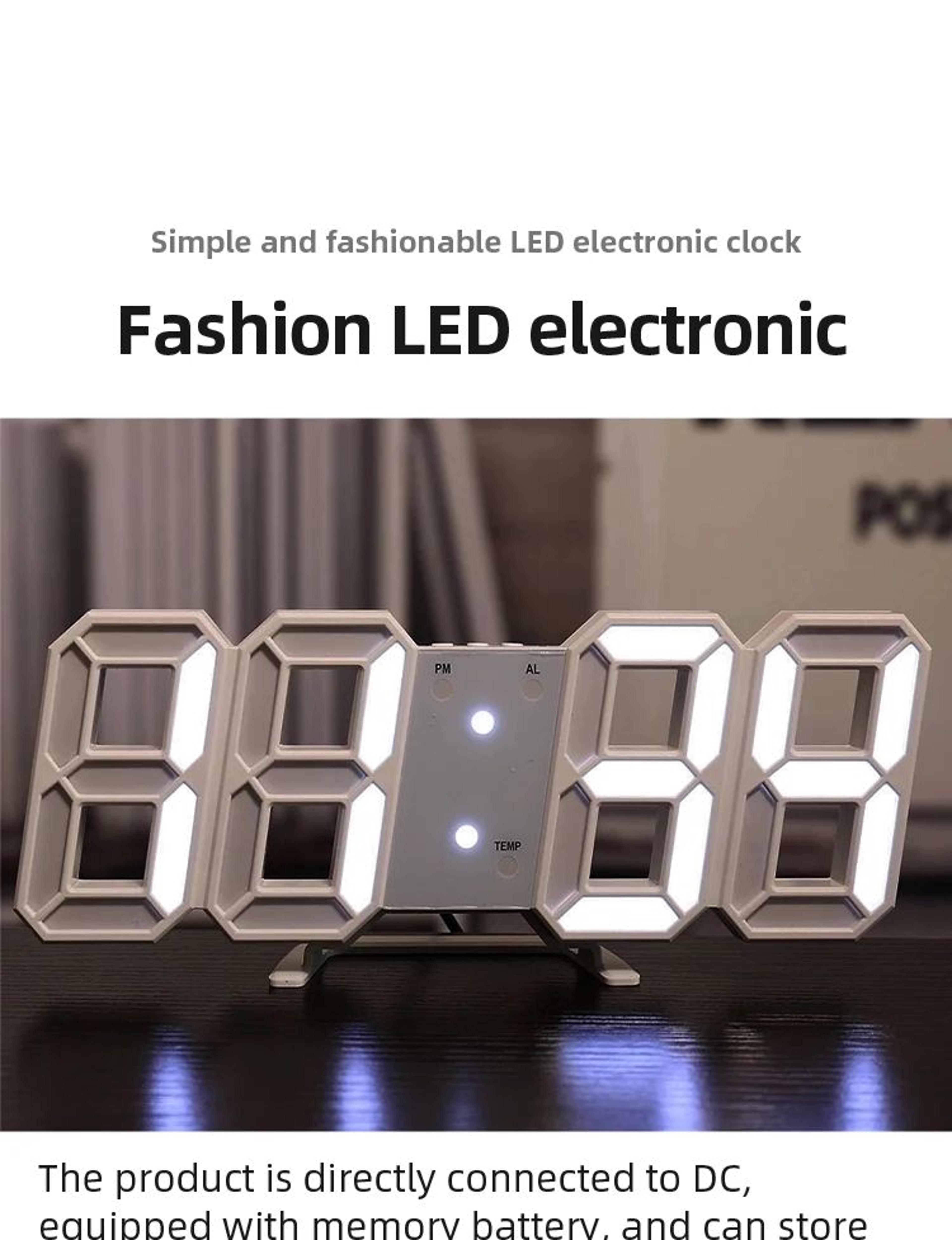 3D LED Digital Wall Clock 4