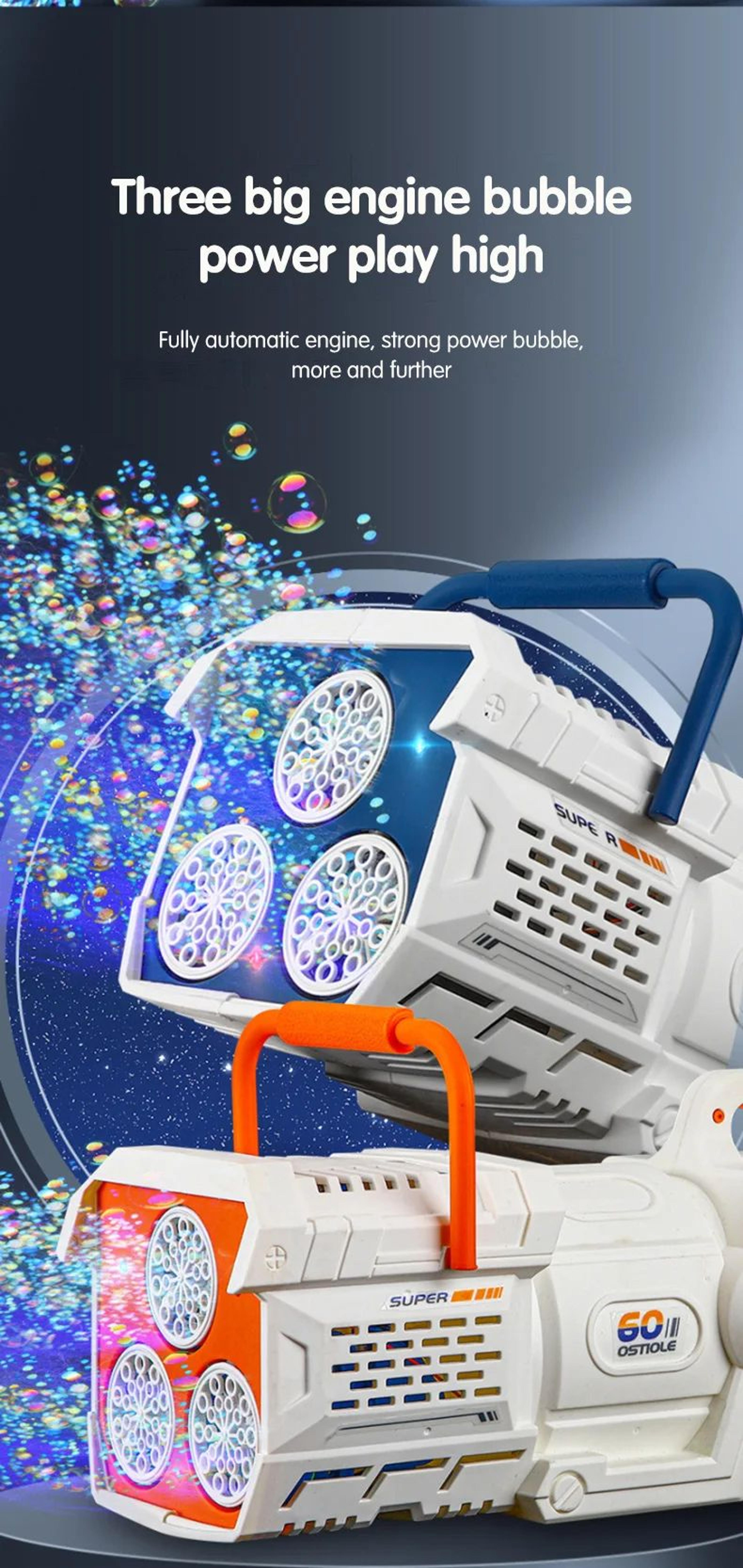 LED Bubble Gun Machine Toy 9