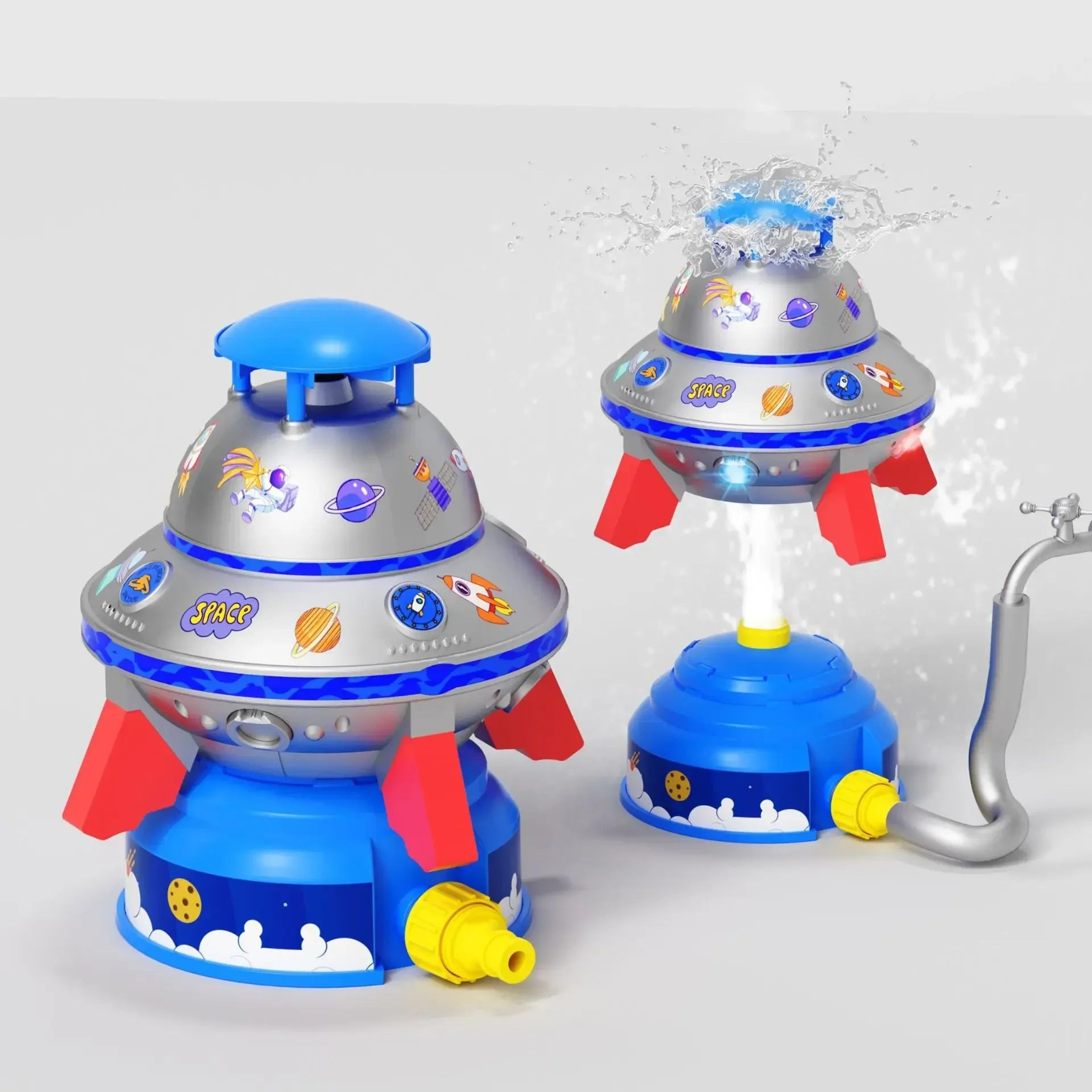 Light Up Flying Sprinkler Toy For Kids 15