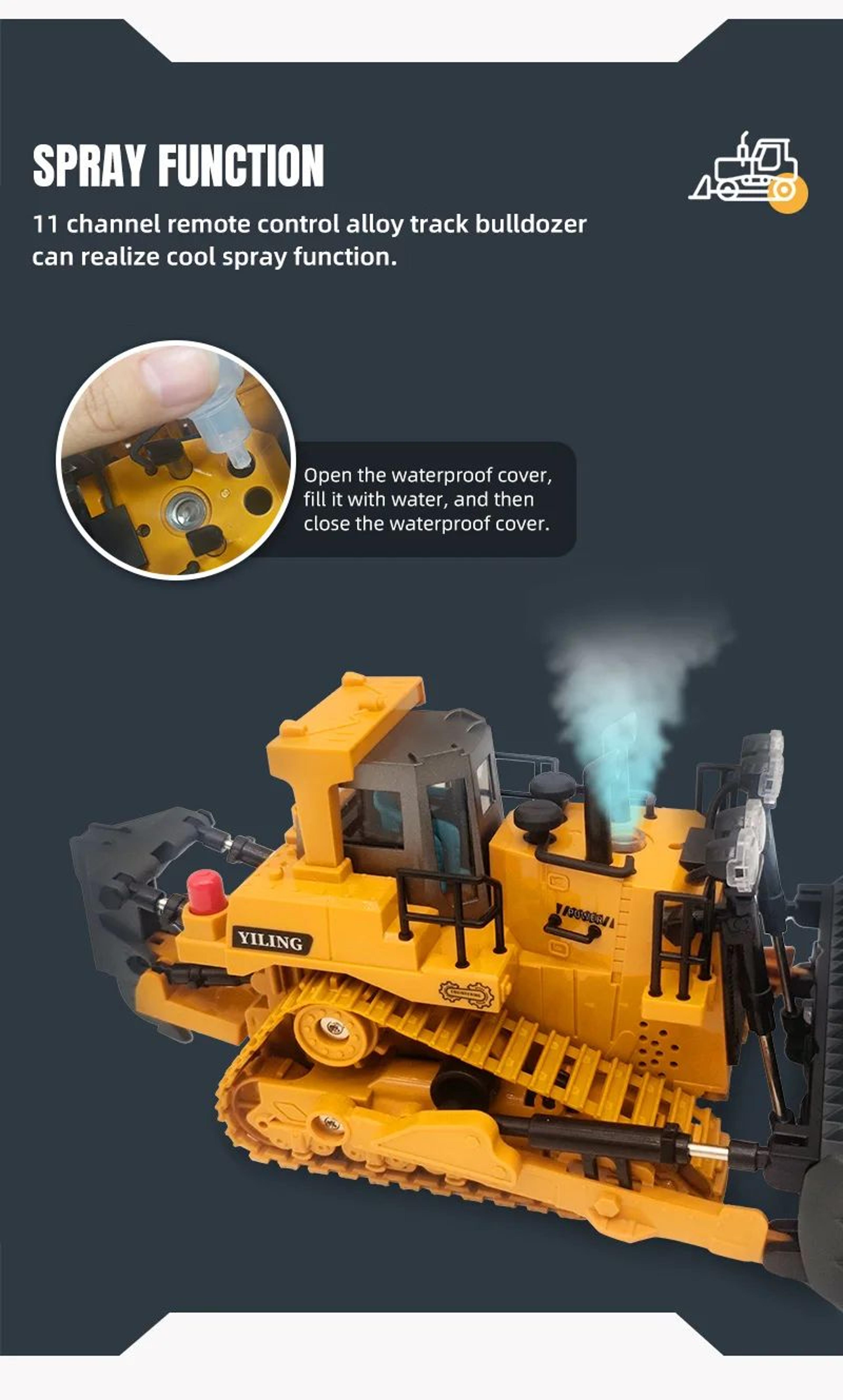 Remote Control Bulldozer Toy For Kids 7