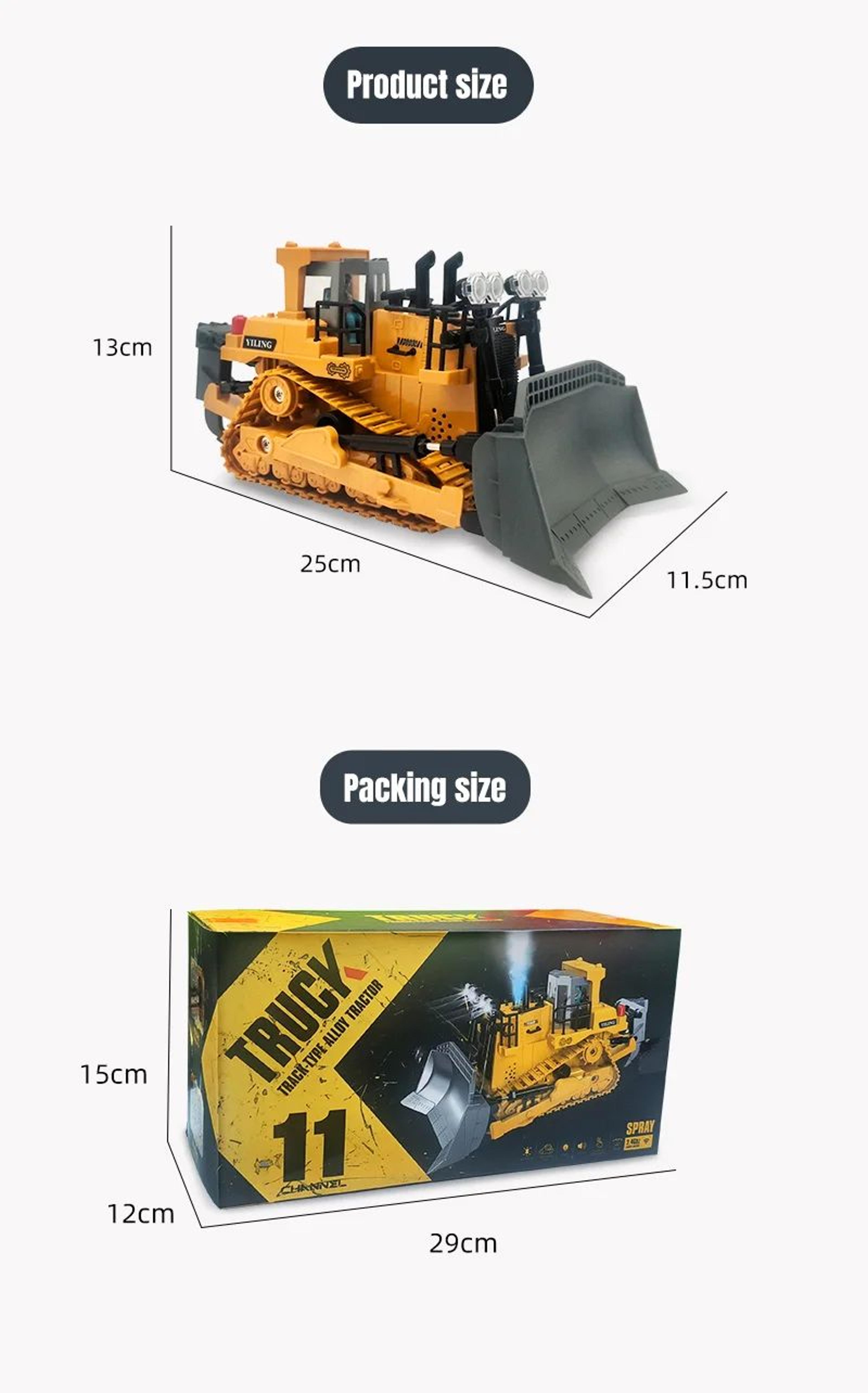 Remote Control Bulldozer Toy For Kids 14