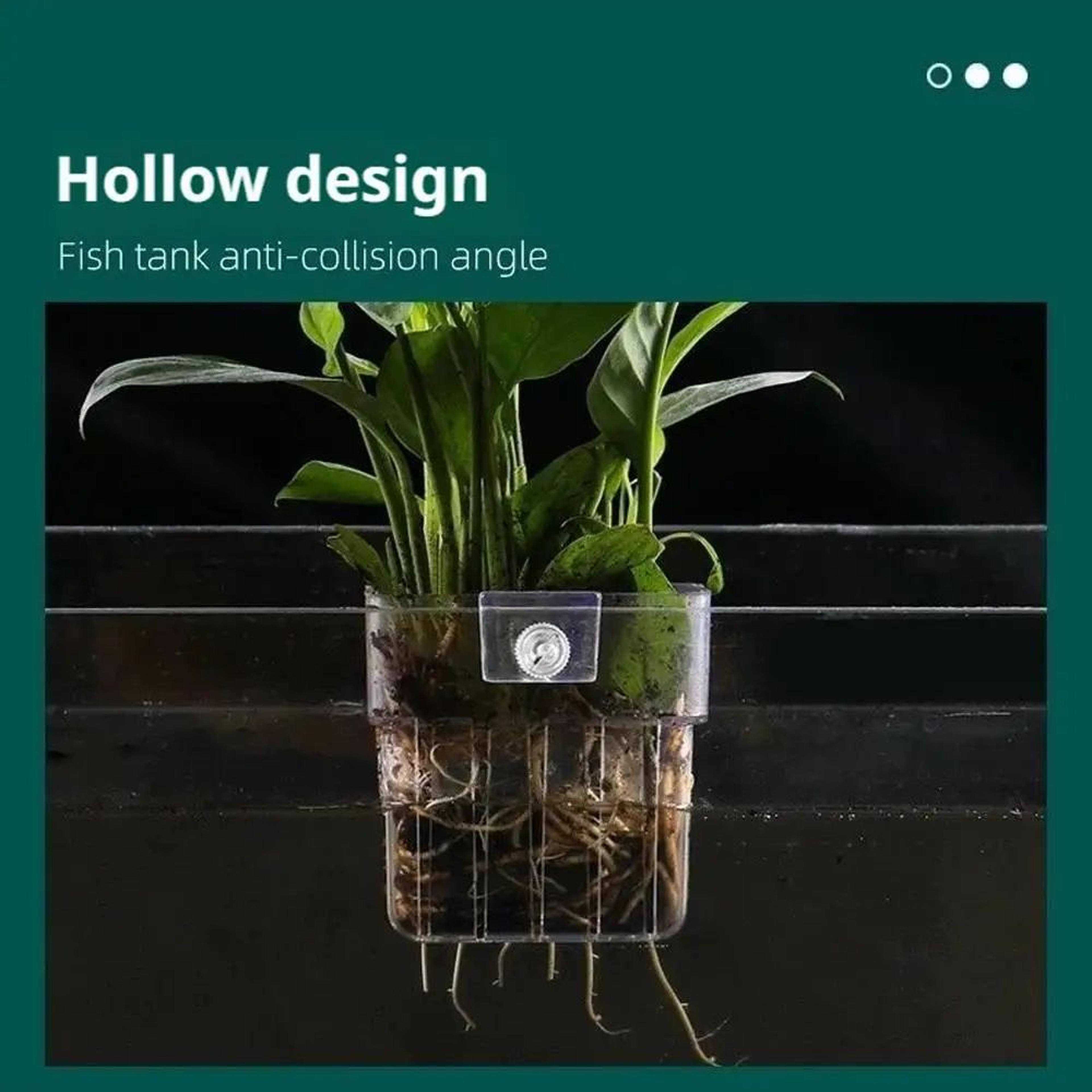 Transparent Aquarium Plant Holder Cups 6