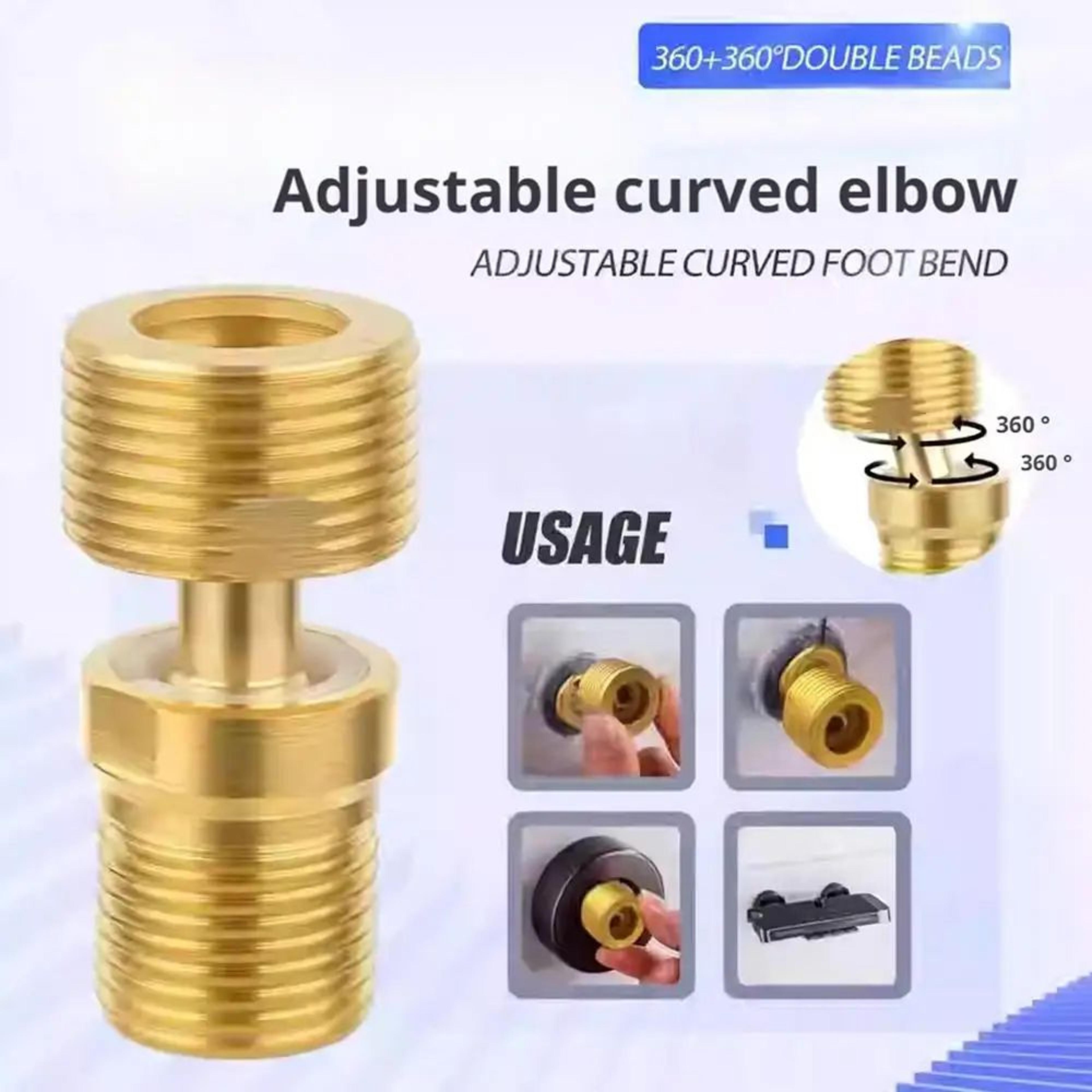 Adjustable Brass Shower Head Swivel Adapter 2