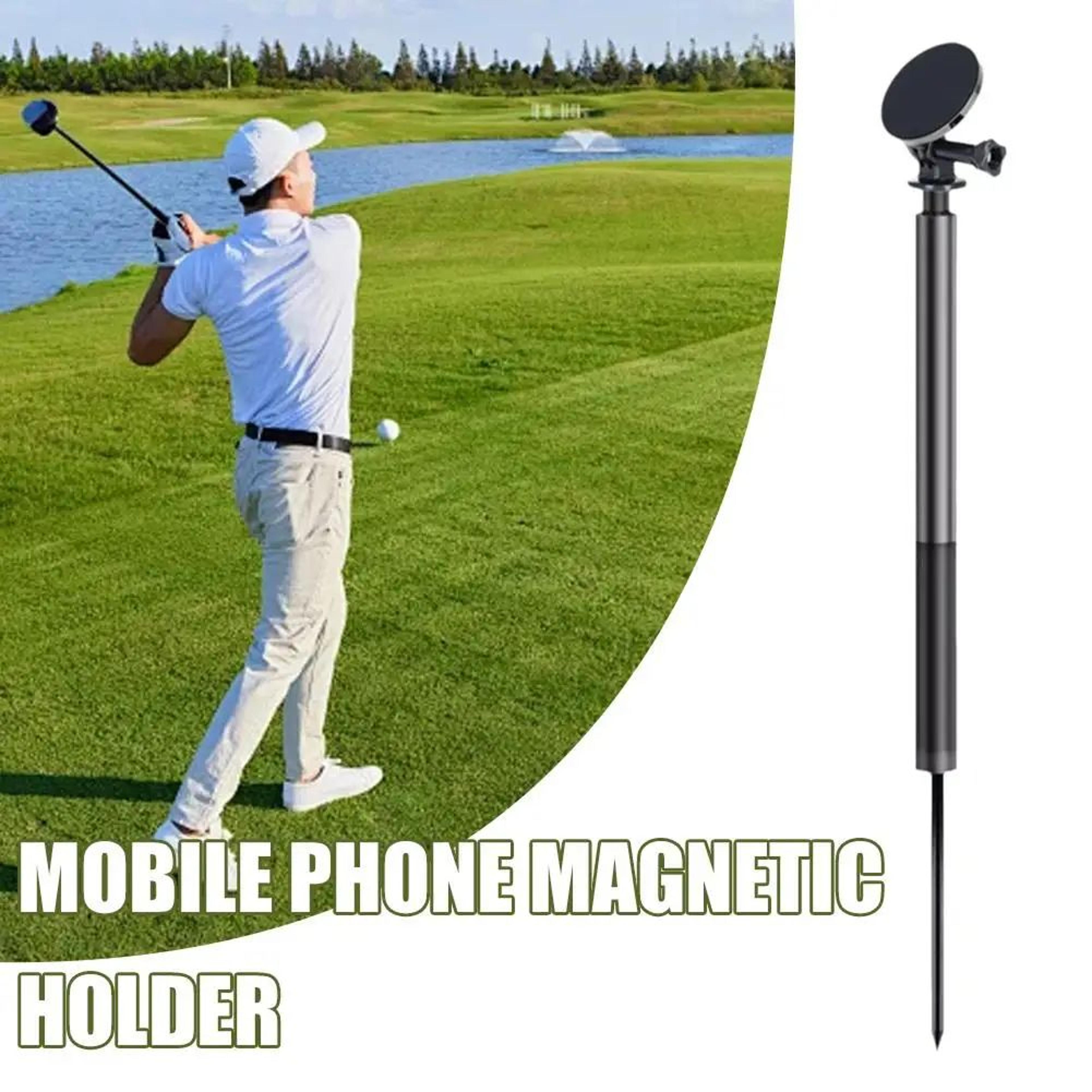Golf Swing Phone Stand With Spike 1