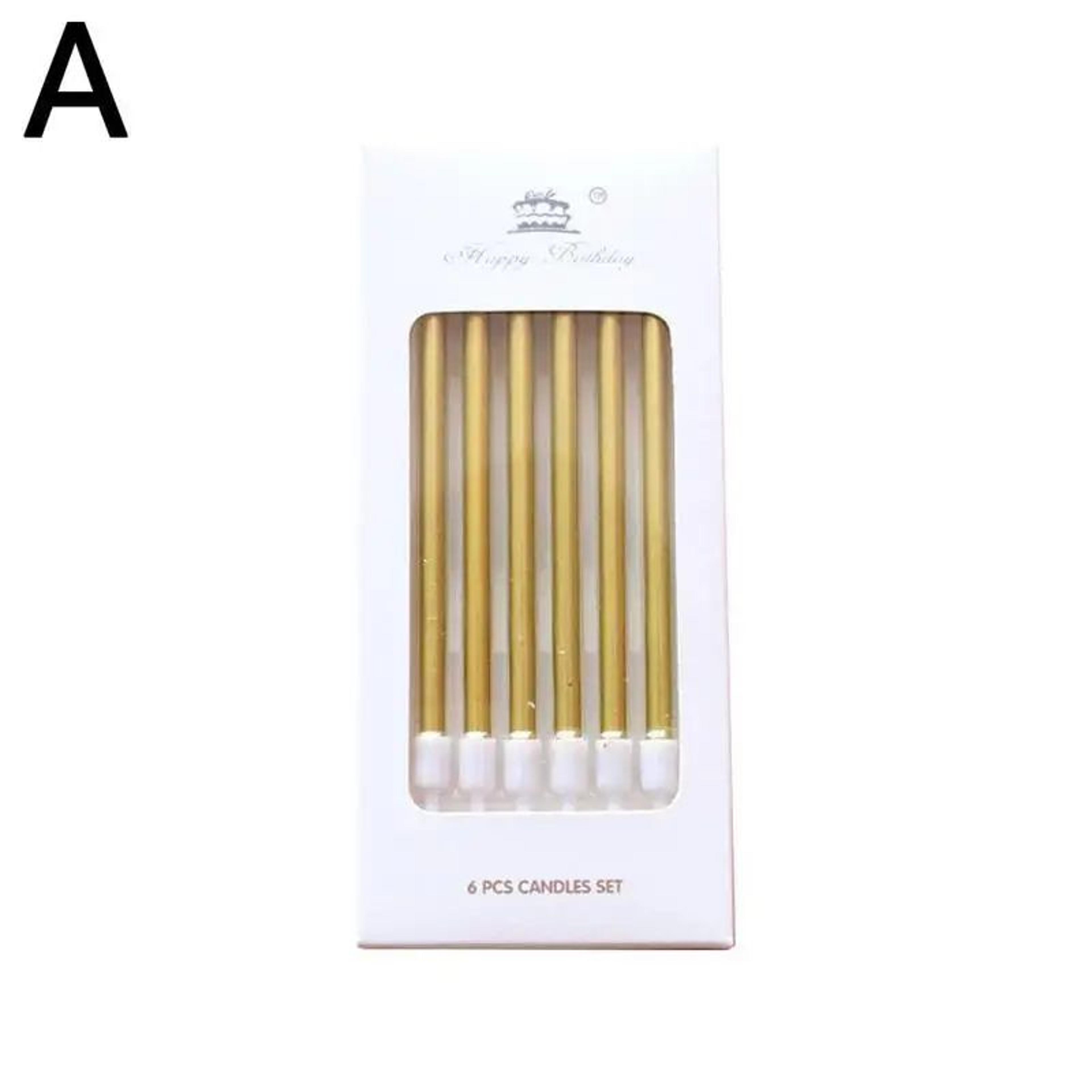 Gold And Silver Cake Candles Set 11