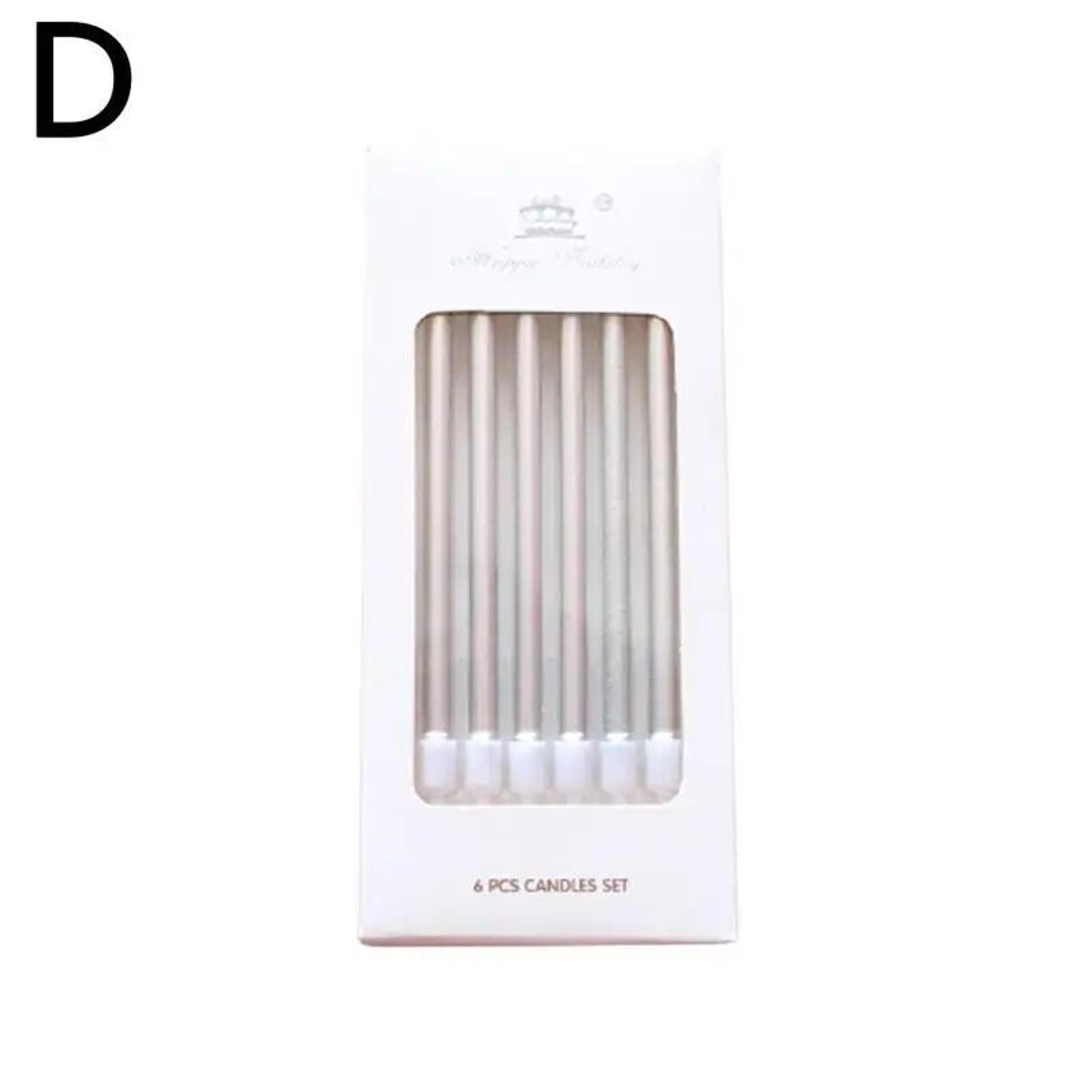 Gold And Silver Cake Candles Set 14