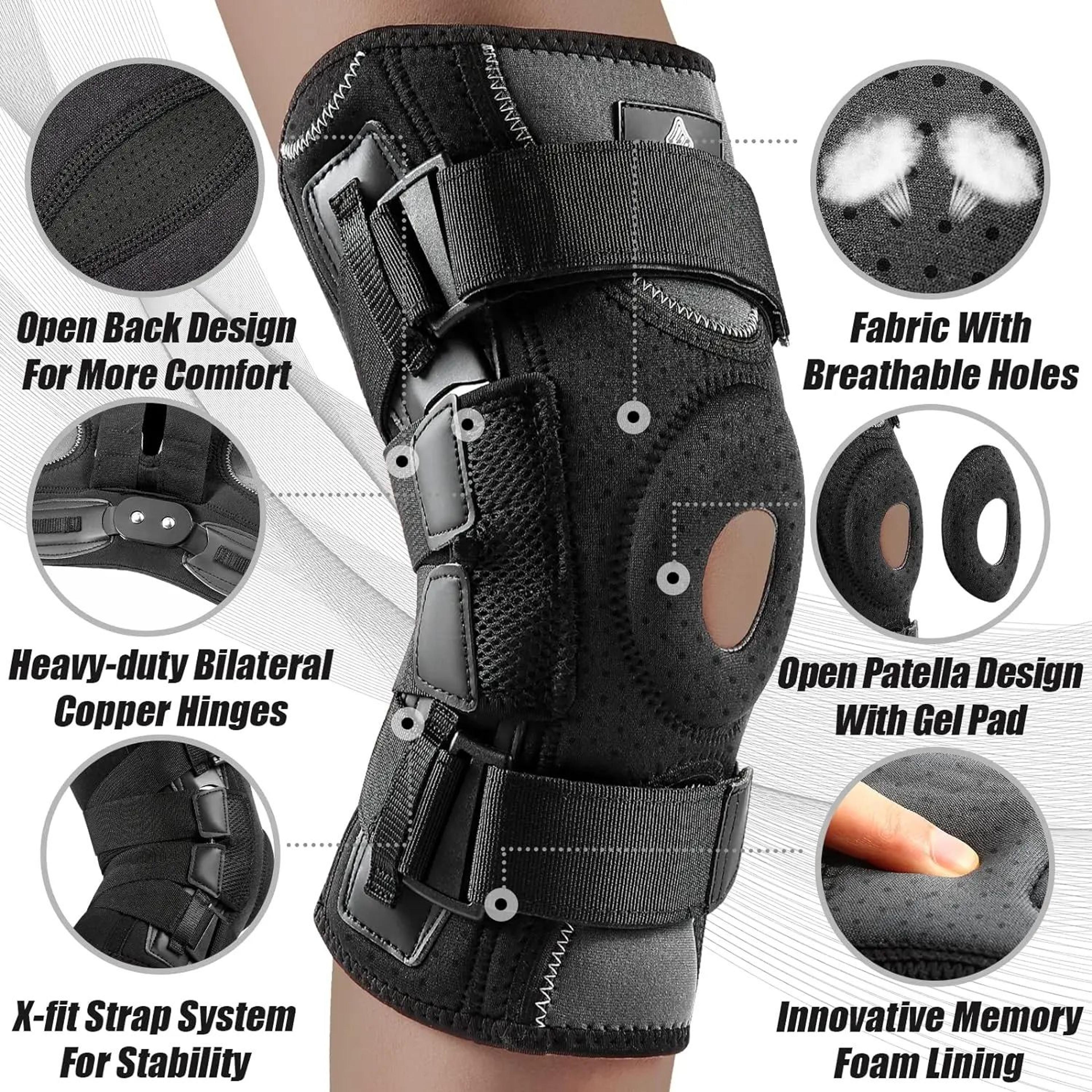 Hinged Knee Brace With Gel Pad Support 2