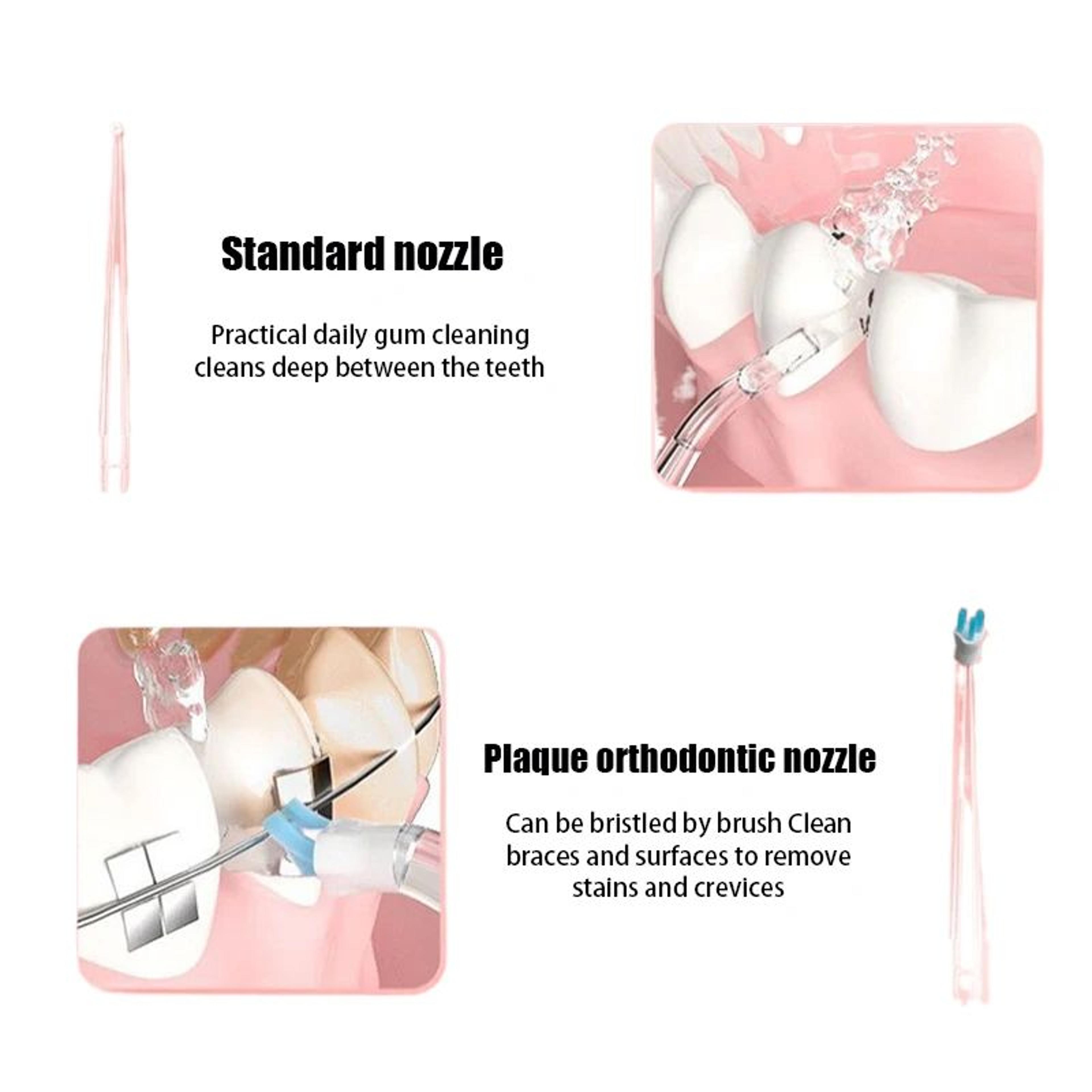 4Piece Replaceable Oral Irrigator Dental Flosser Nozzles 6