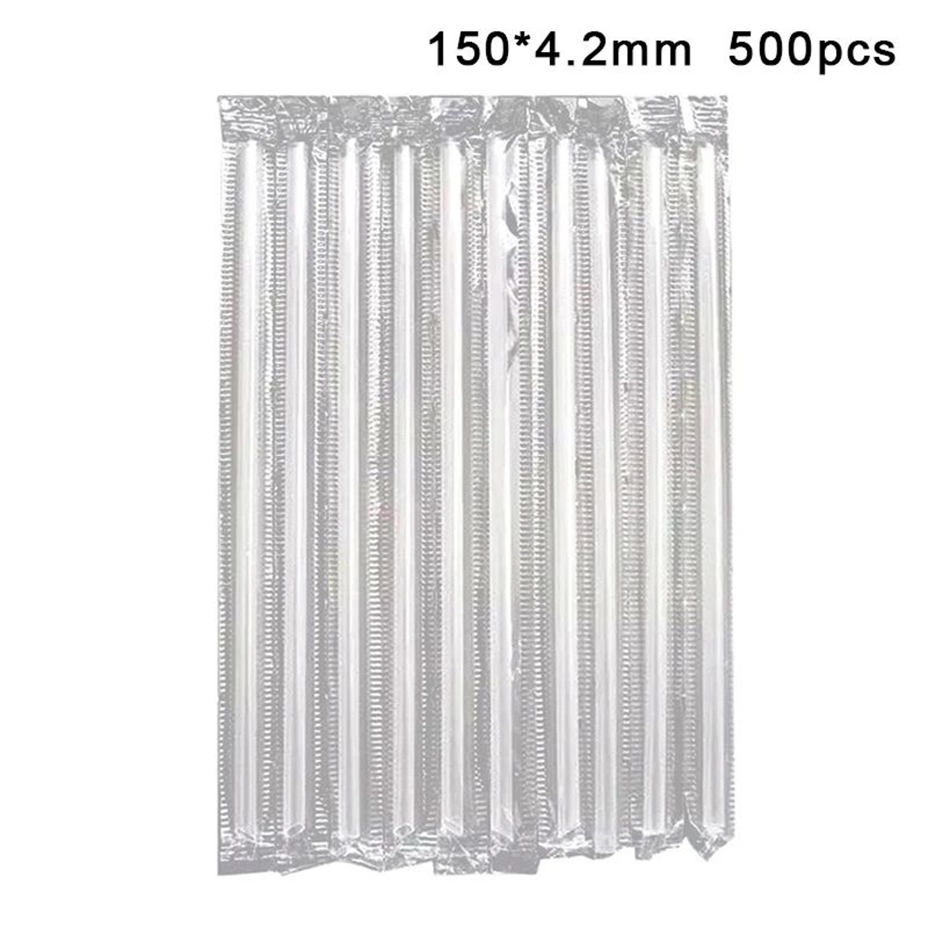 500 Pc Transparent Disposable Drinking Straws 7