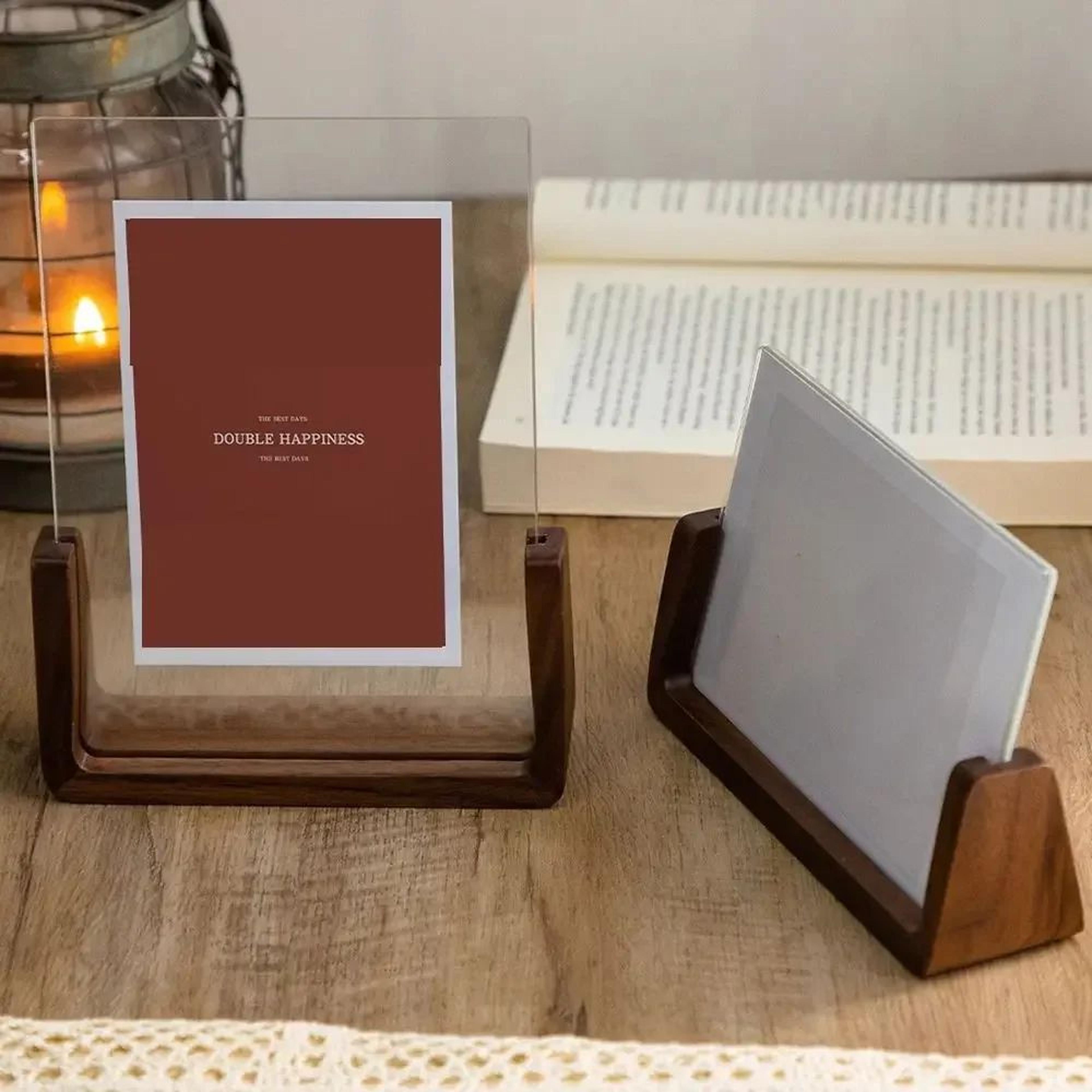 Walnut And Beech Acrylic UShape Photo Frame 9