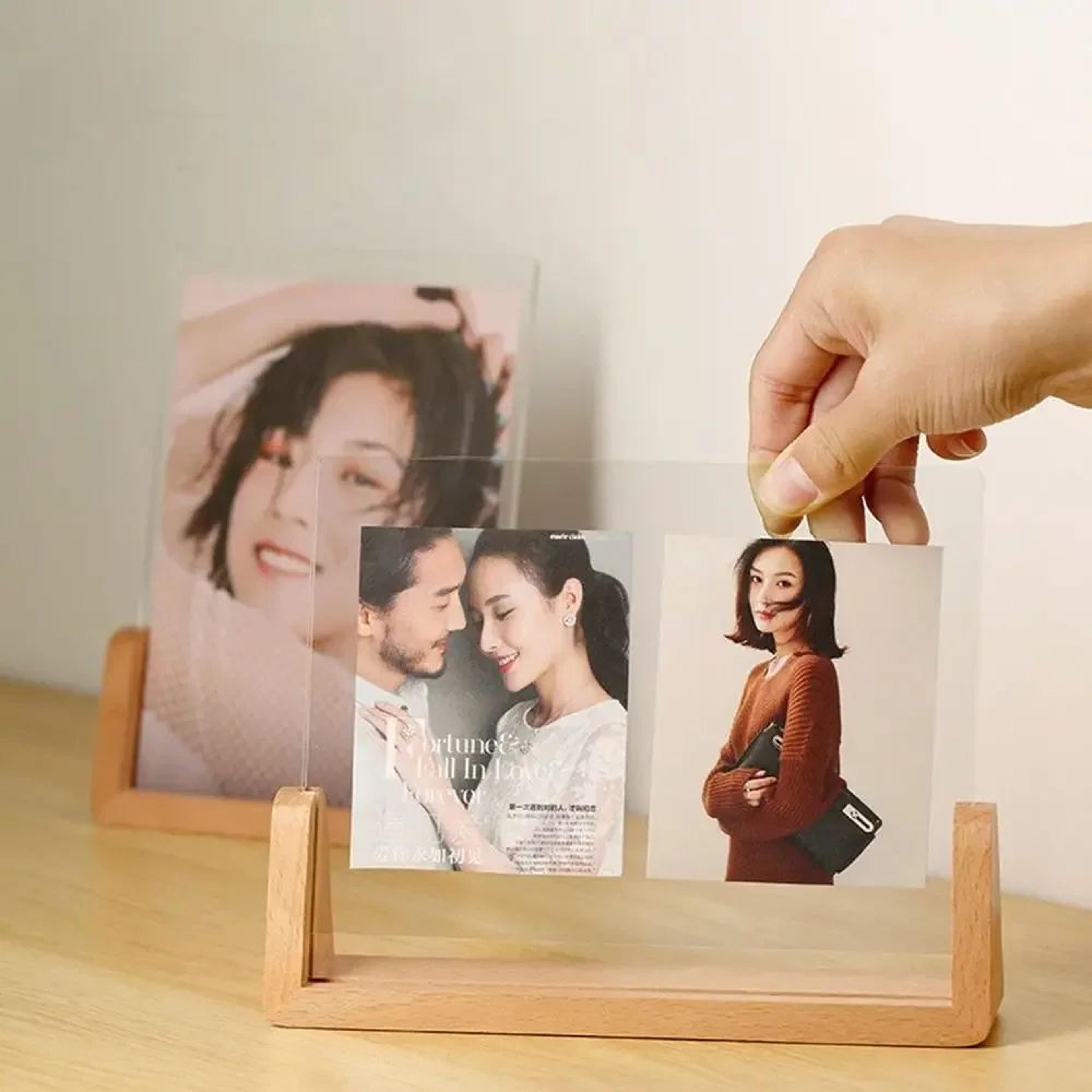 Walnut And Beech Acrylic UShape Photo Frame 11