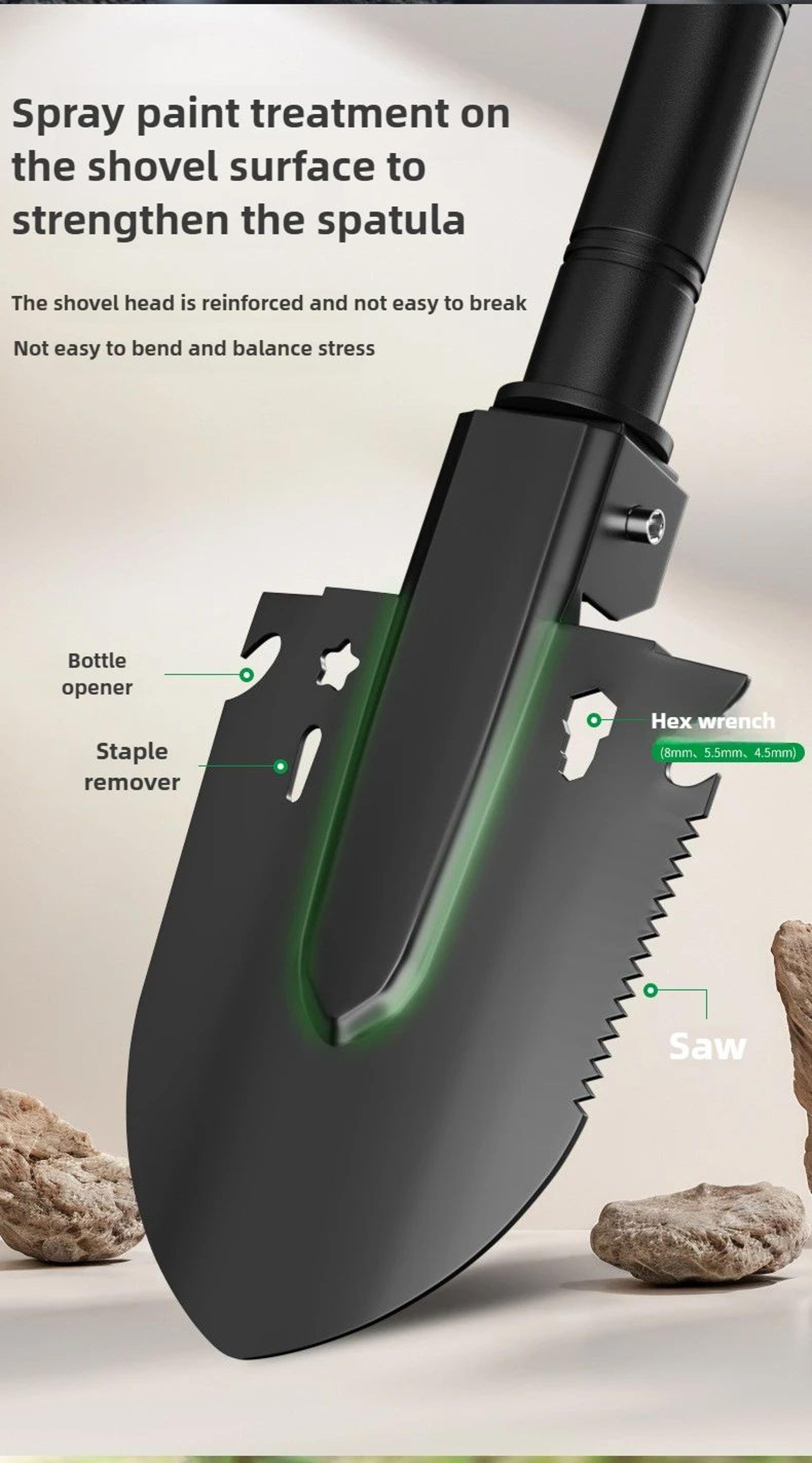 Multifunction Folding Camping Shovel 8