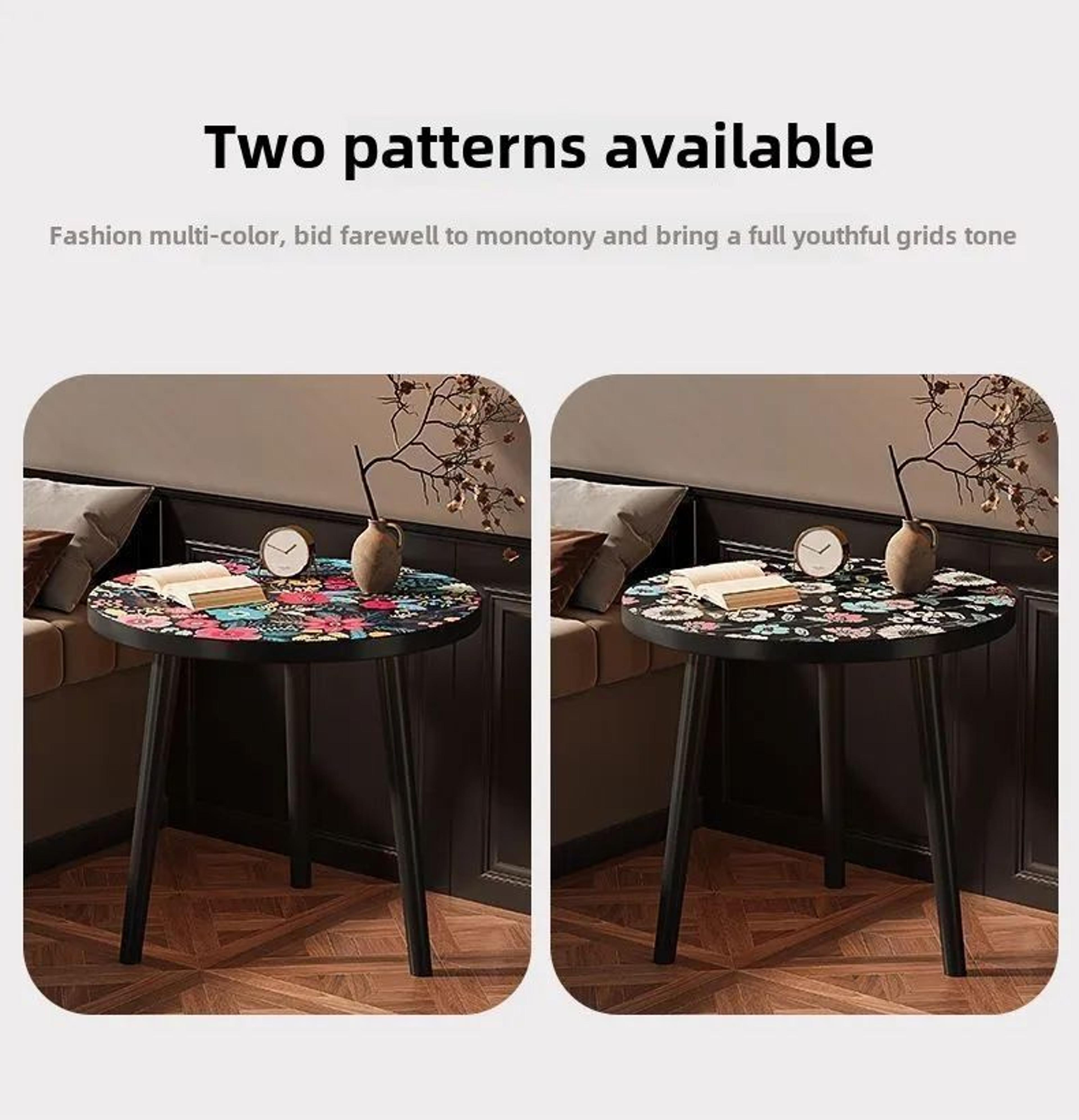 Mandala Wooden Round Side Table 11