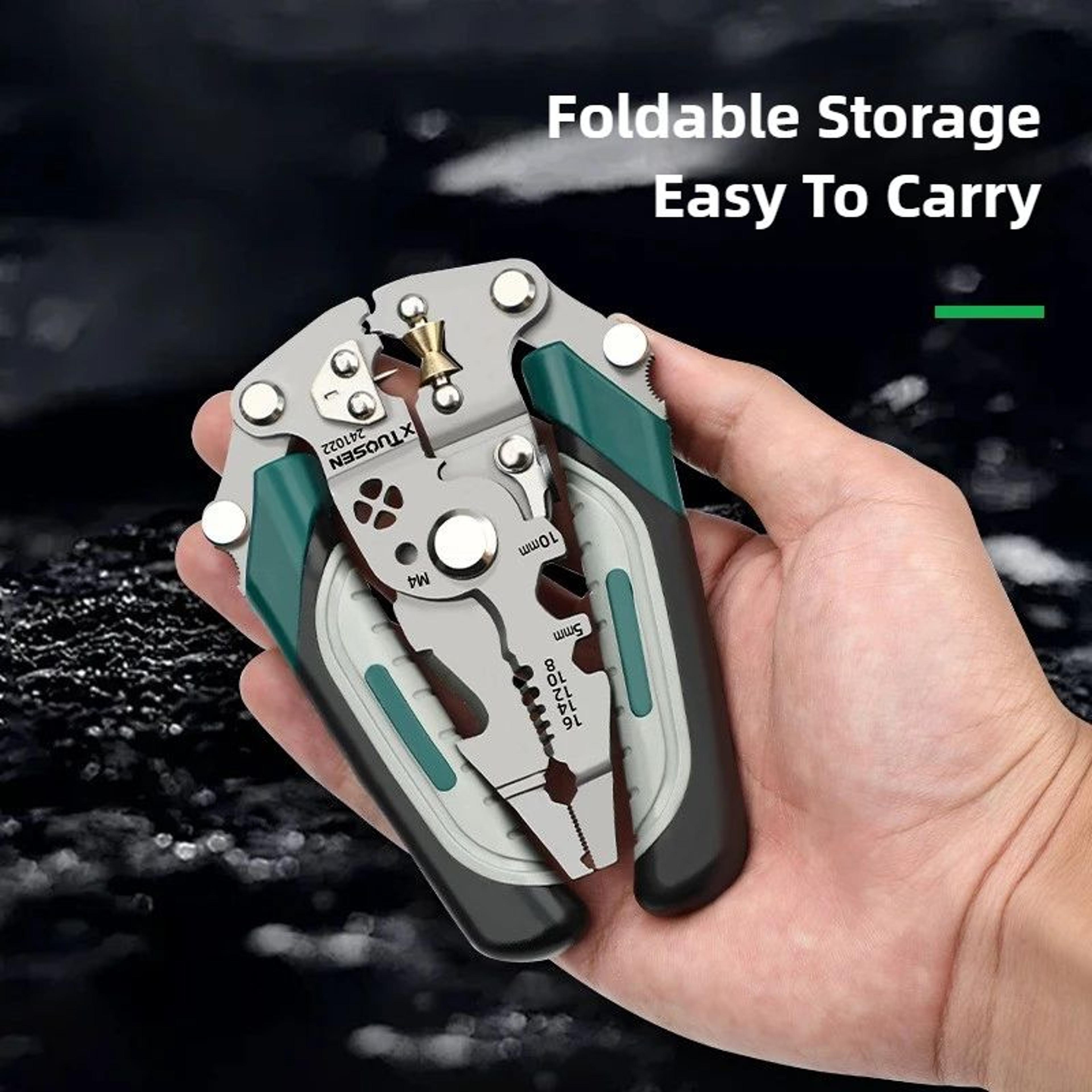 TUOSEN Multifunction Foldable Wire Stripper Pliers 1