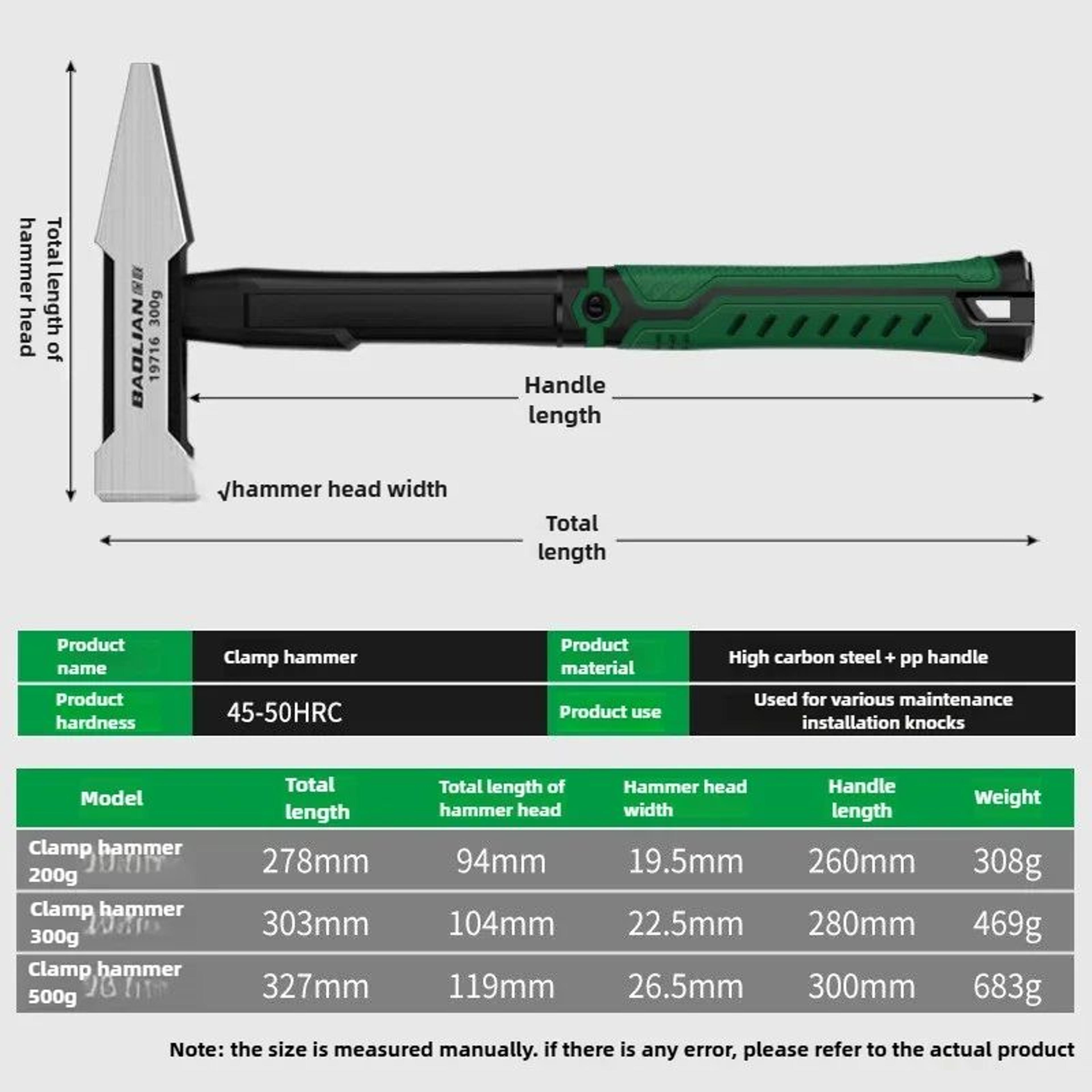 Plastic Coated Duckbill Flat Head Hammer 3