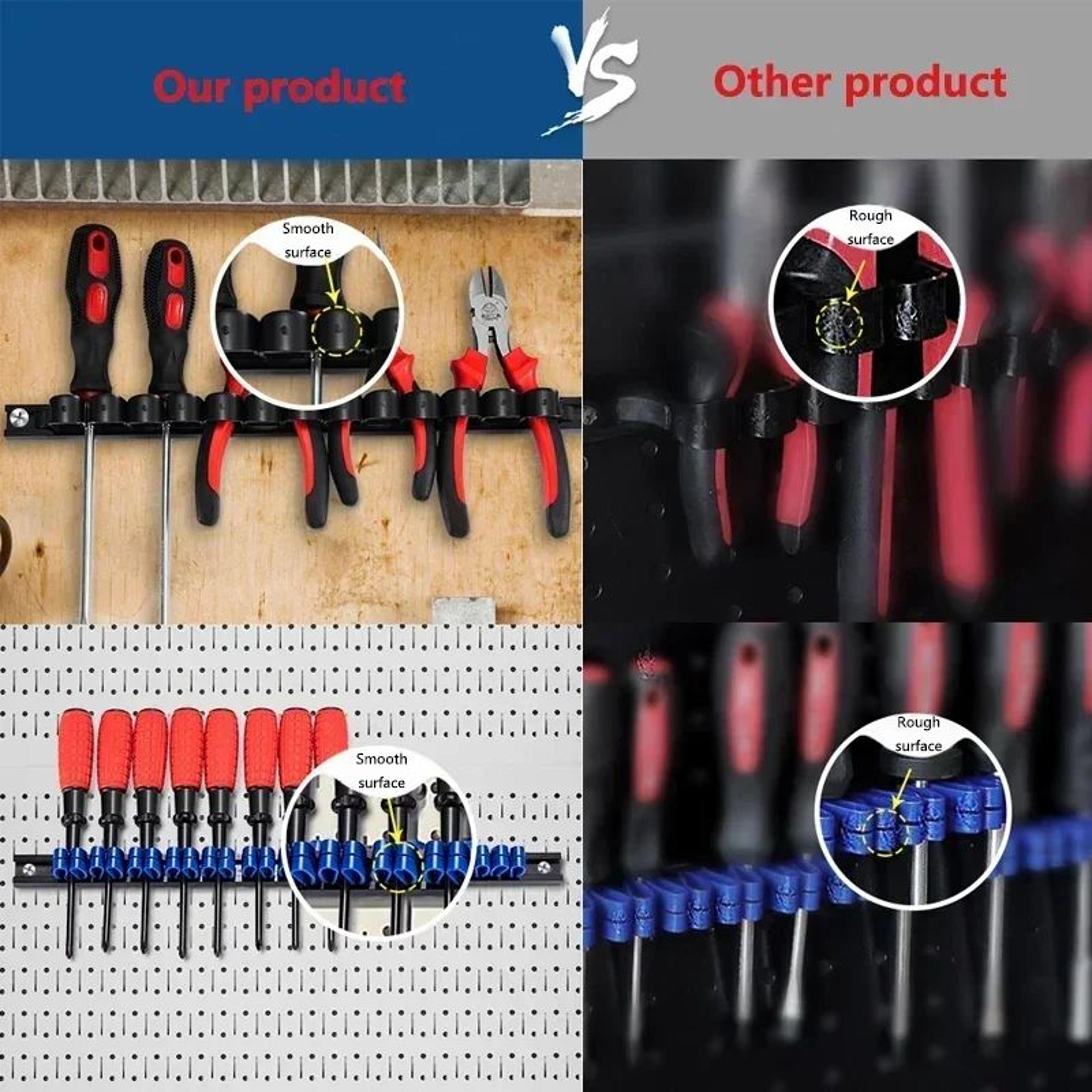Wall Mount Screwdriver Tool Organizer Set 10
