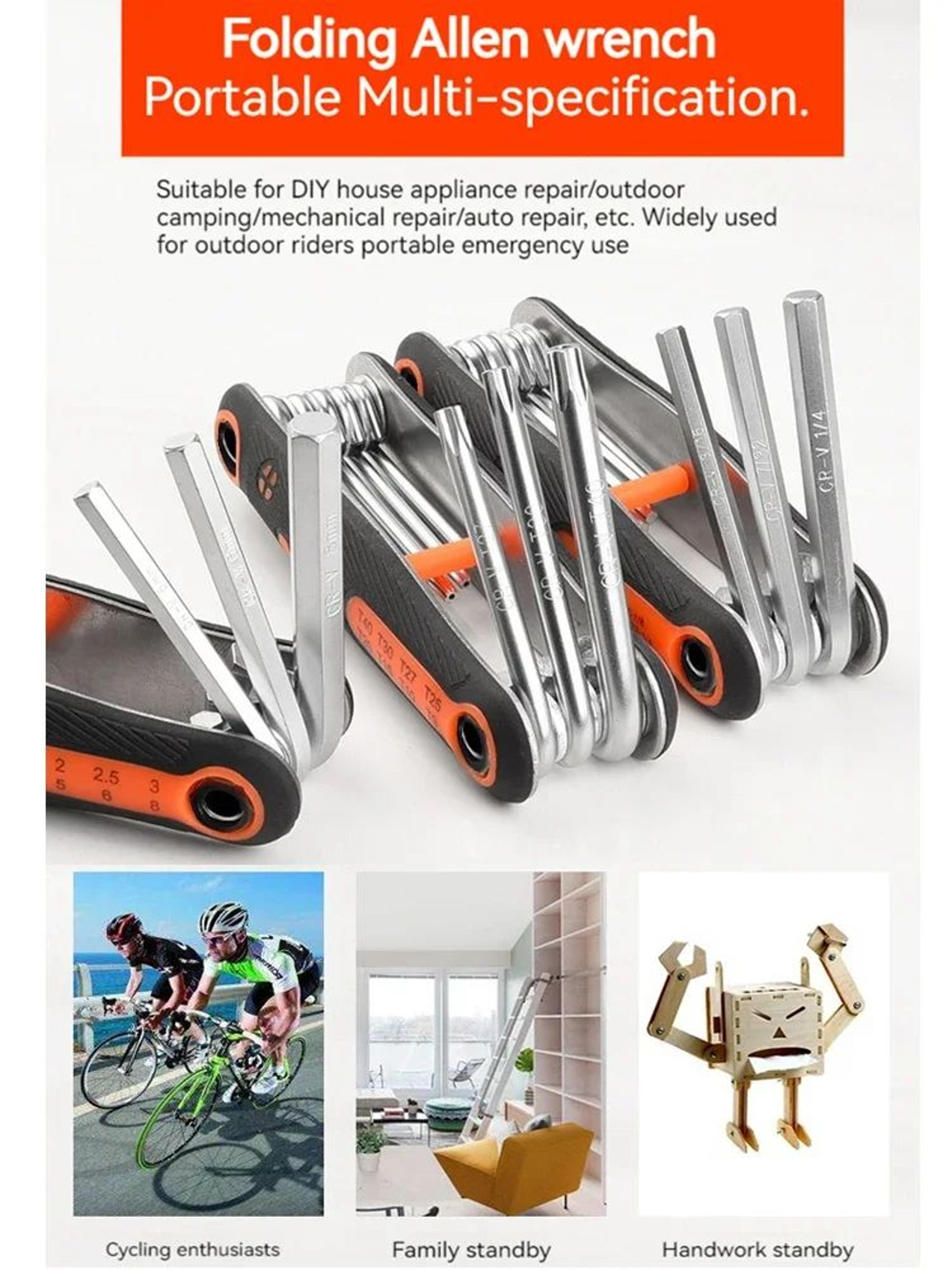 Folding Allen Key Torx Wrench Set 6