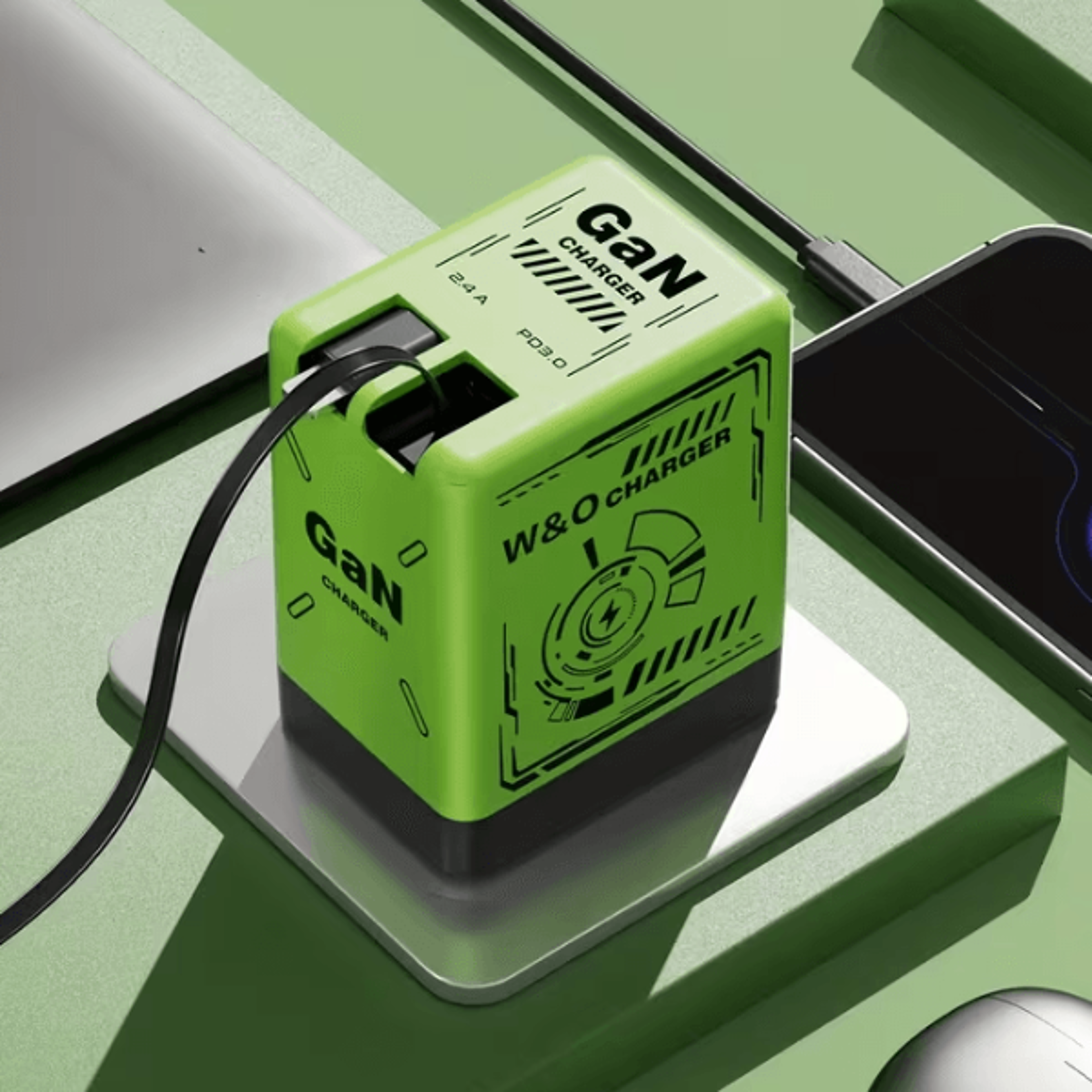 2 in 1 GaN fast charger