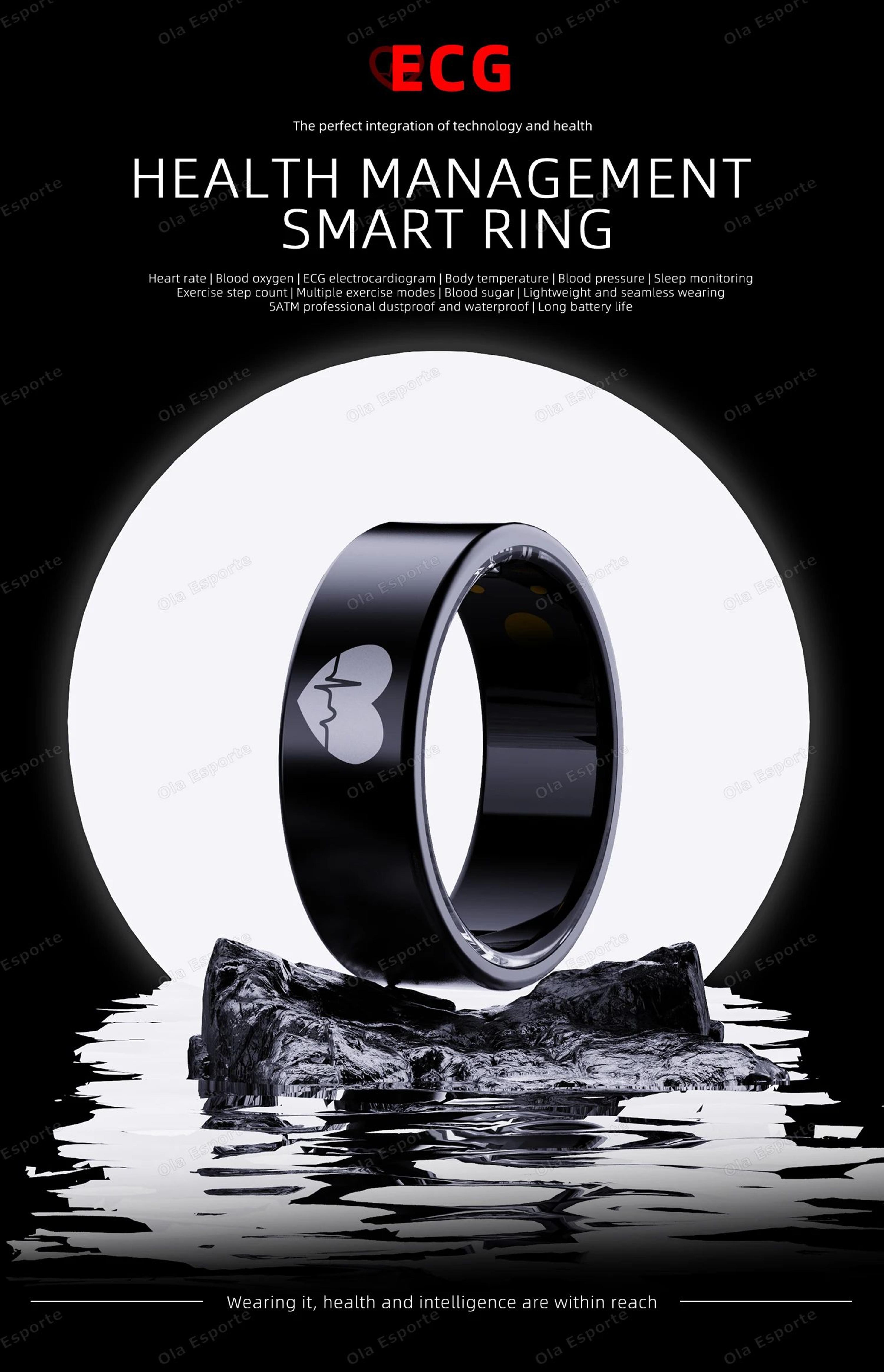 R30 Smart Health Ring ECG Heart Rate Blood Pressure Sleep Tracker 6