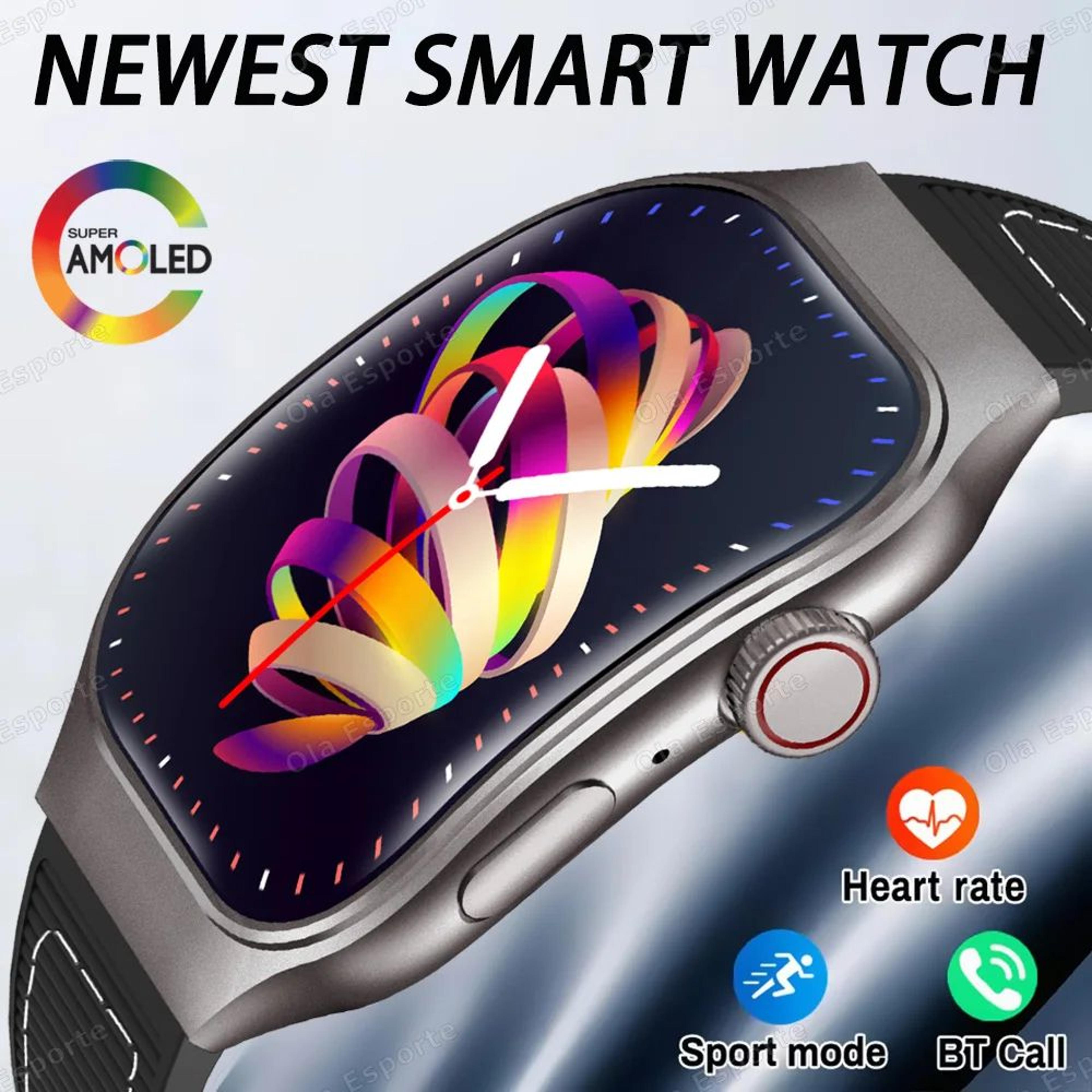 amoled bluetooth smart watch with calling health sports tracking