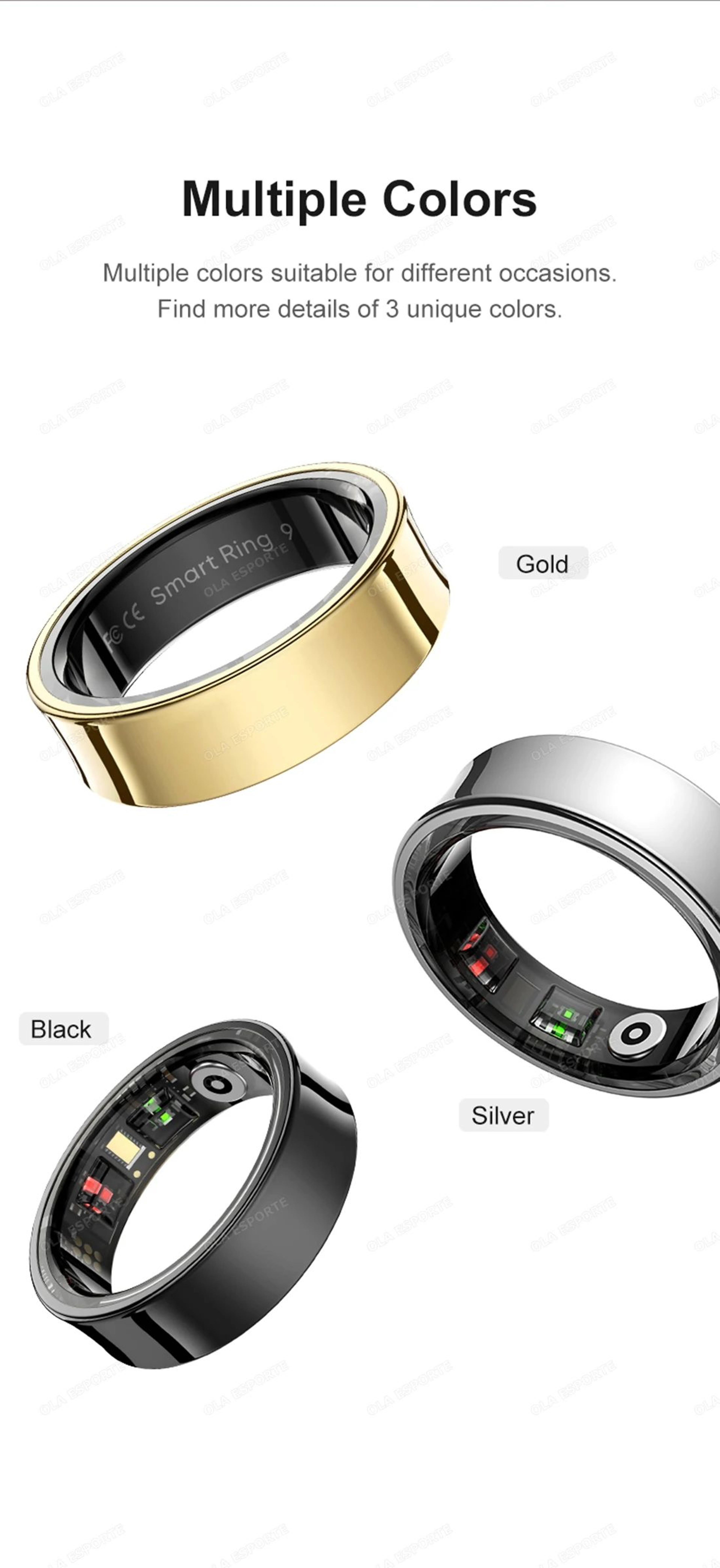 R09 Smart Health Fitness Ring Heart Rate SpO2 Sleep Tracker 7