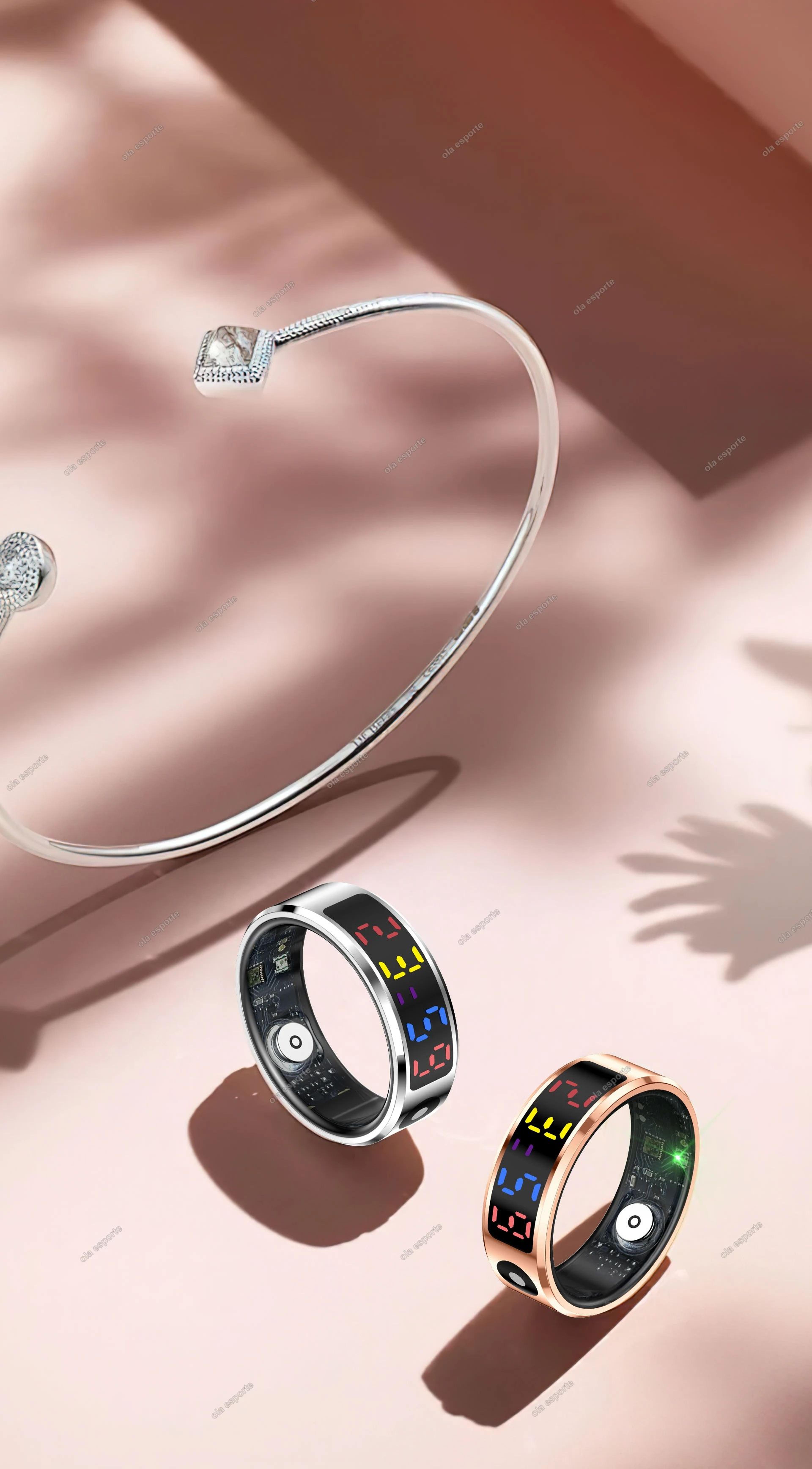 R12 Smart Health Ring With LED Display Heart Rate SpO2 Sleep Tracker 8
