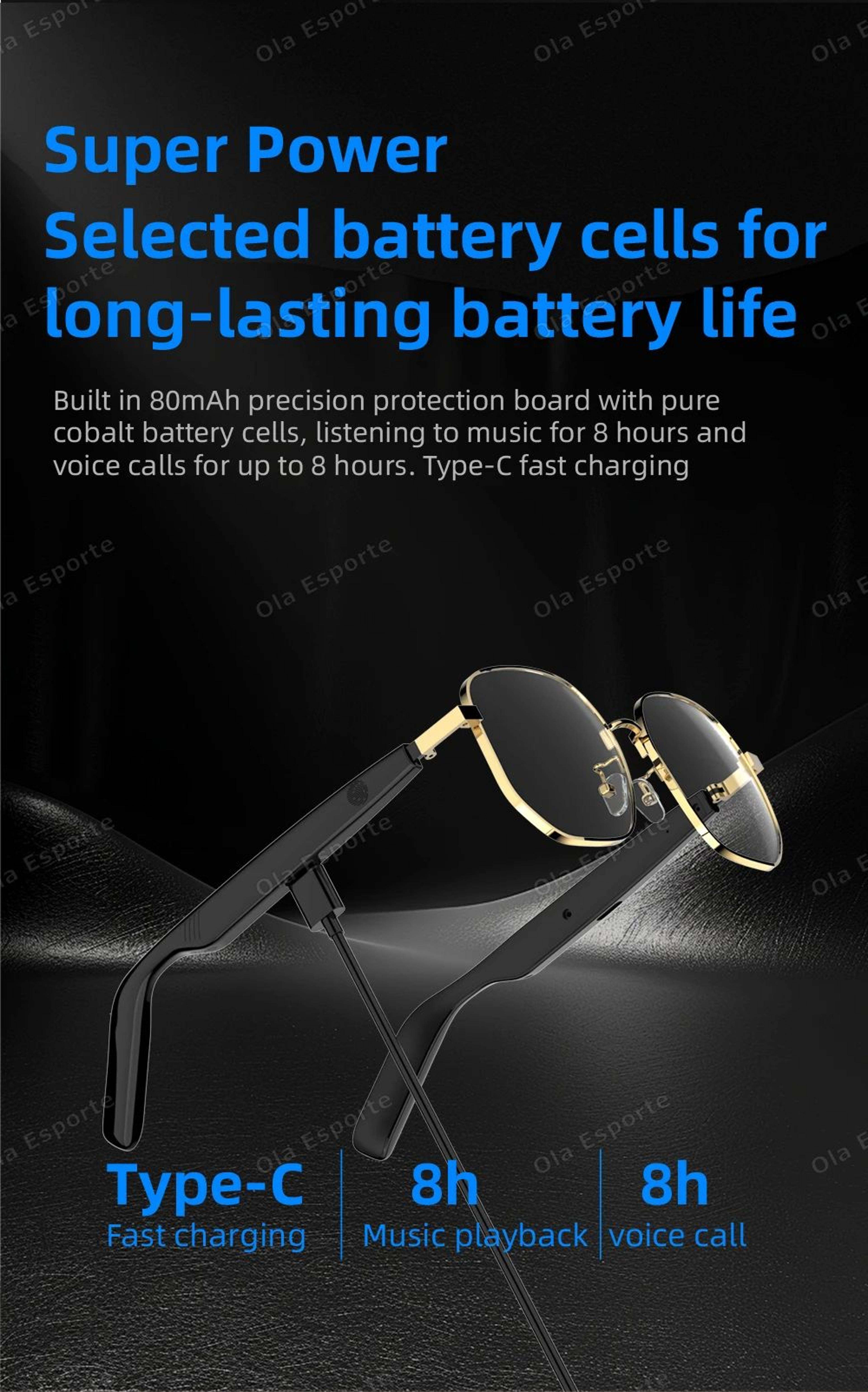 Bluetooth Audio Smart Glasses With Anti Blue Light Lenses 11