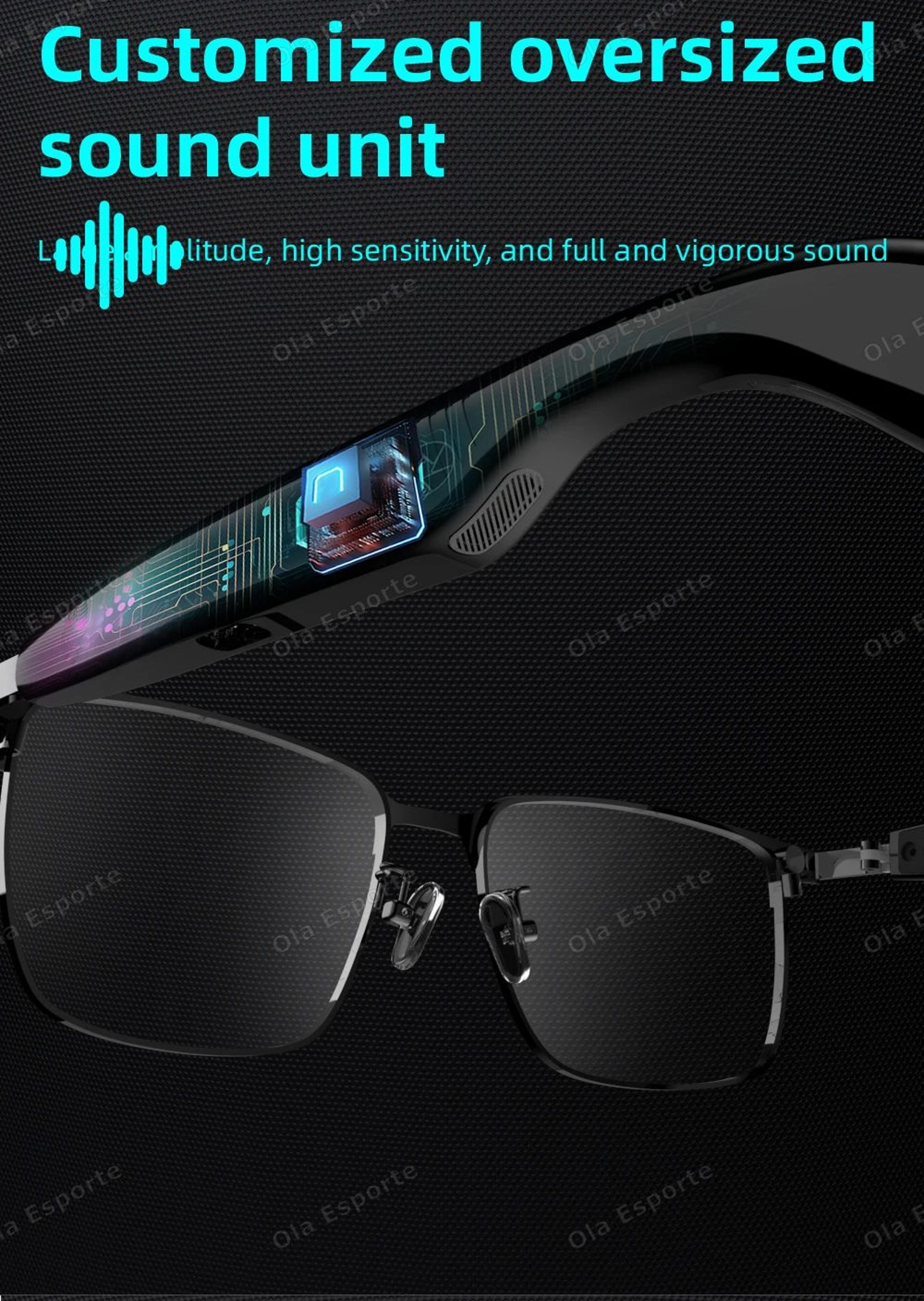 2 In 1 Magnetic Smart Glasses Bluetooth Audio UV Protection Sunglasses 9