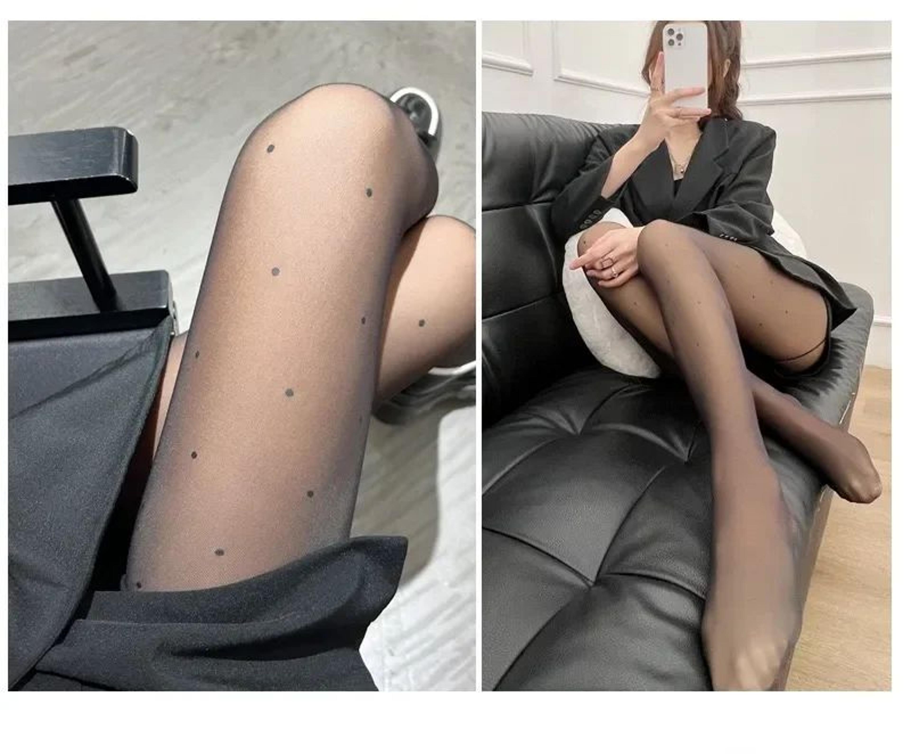 Heart Print Thermal Fleece Tights Skin Effect Winter Leggings 11