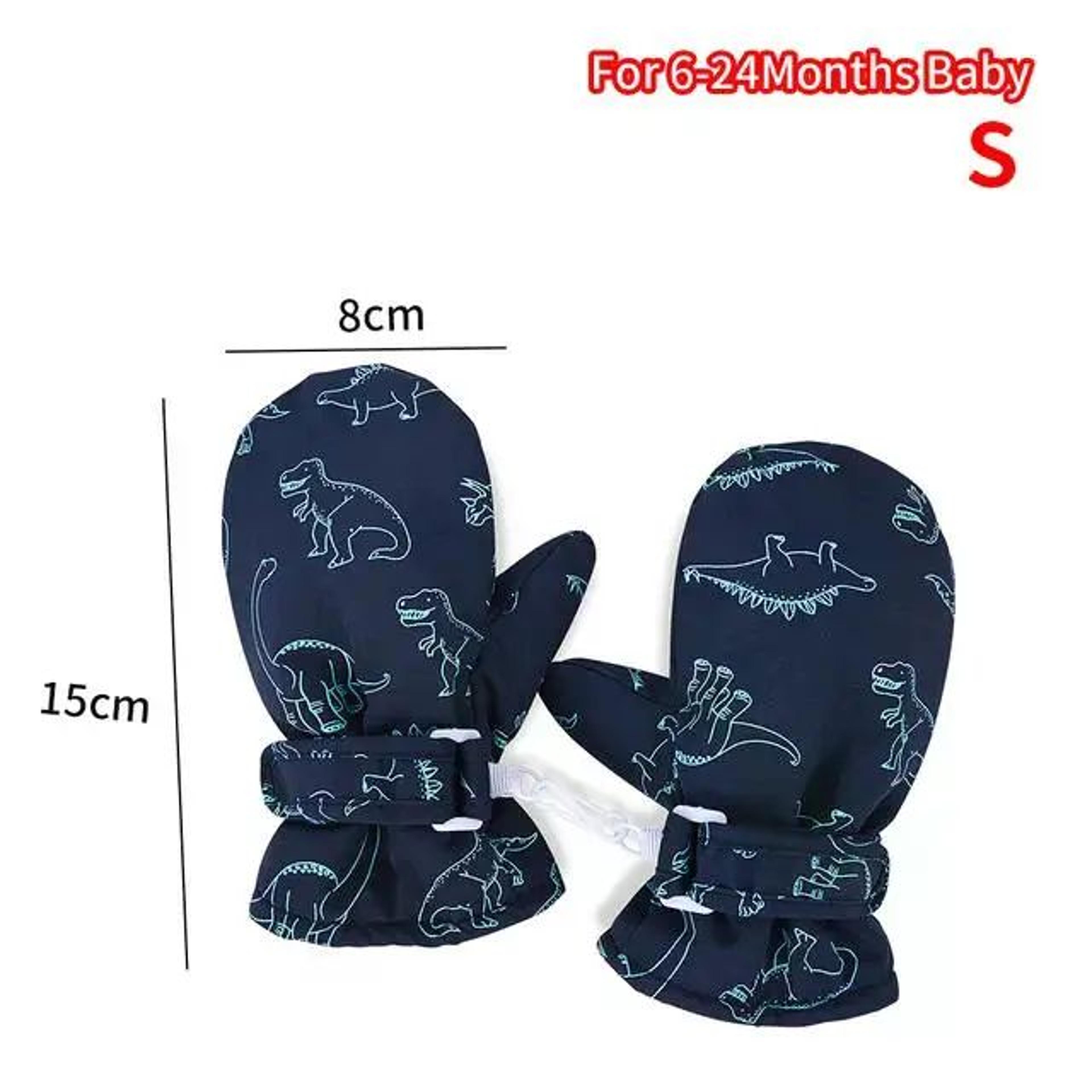 Kids Winter Ski Gloves Cartoon Warm Waterproof Outdoor Mittens 15