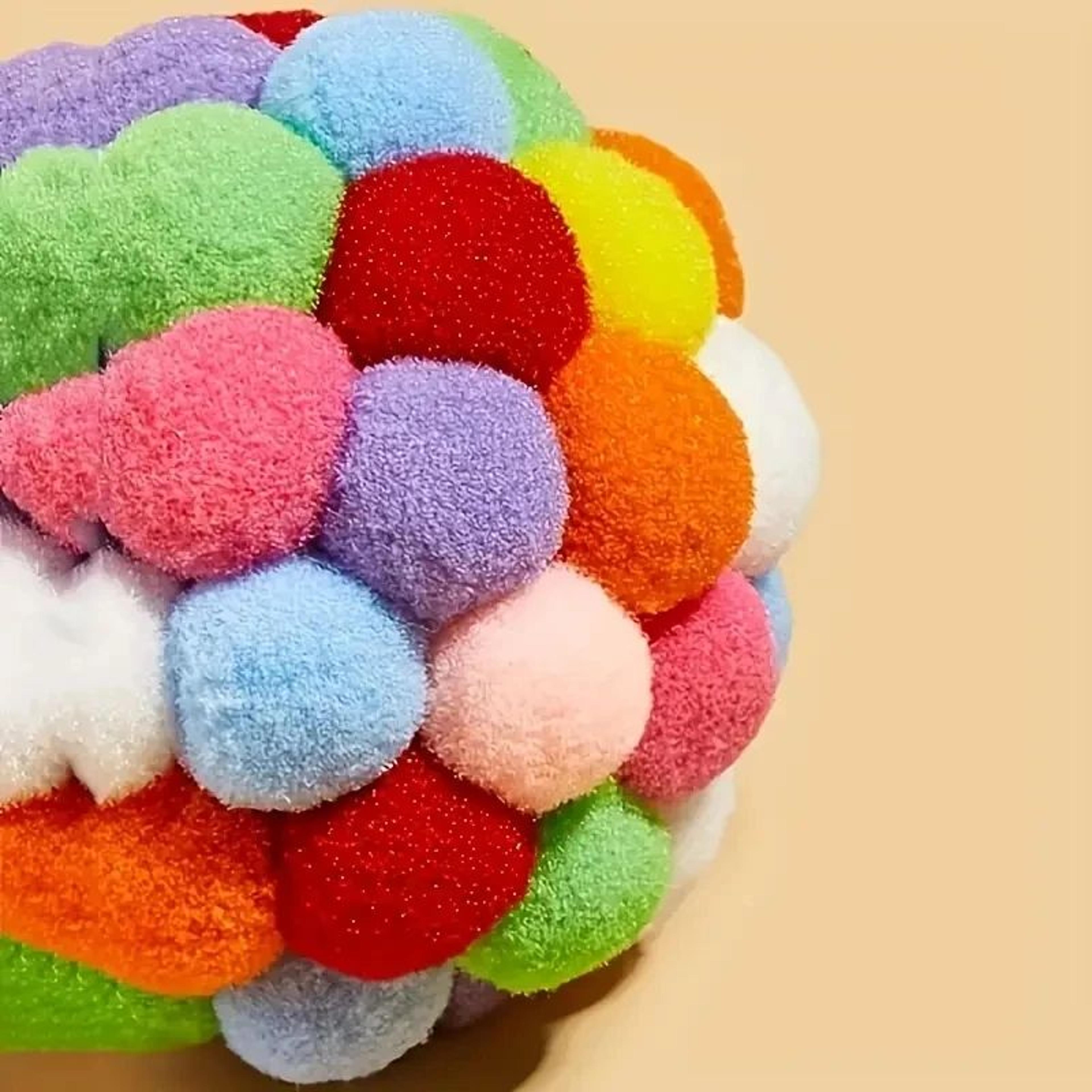 Cat Plush Ball Toy Set Interactive Wool Bell Balls For Play 5