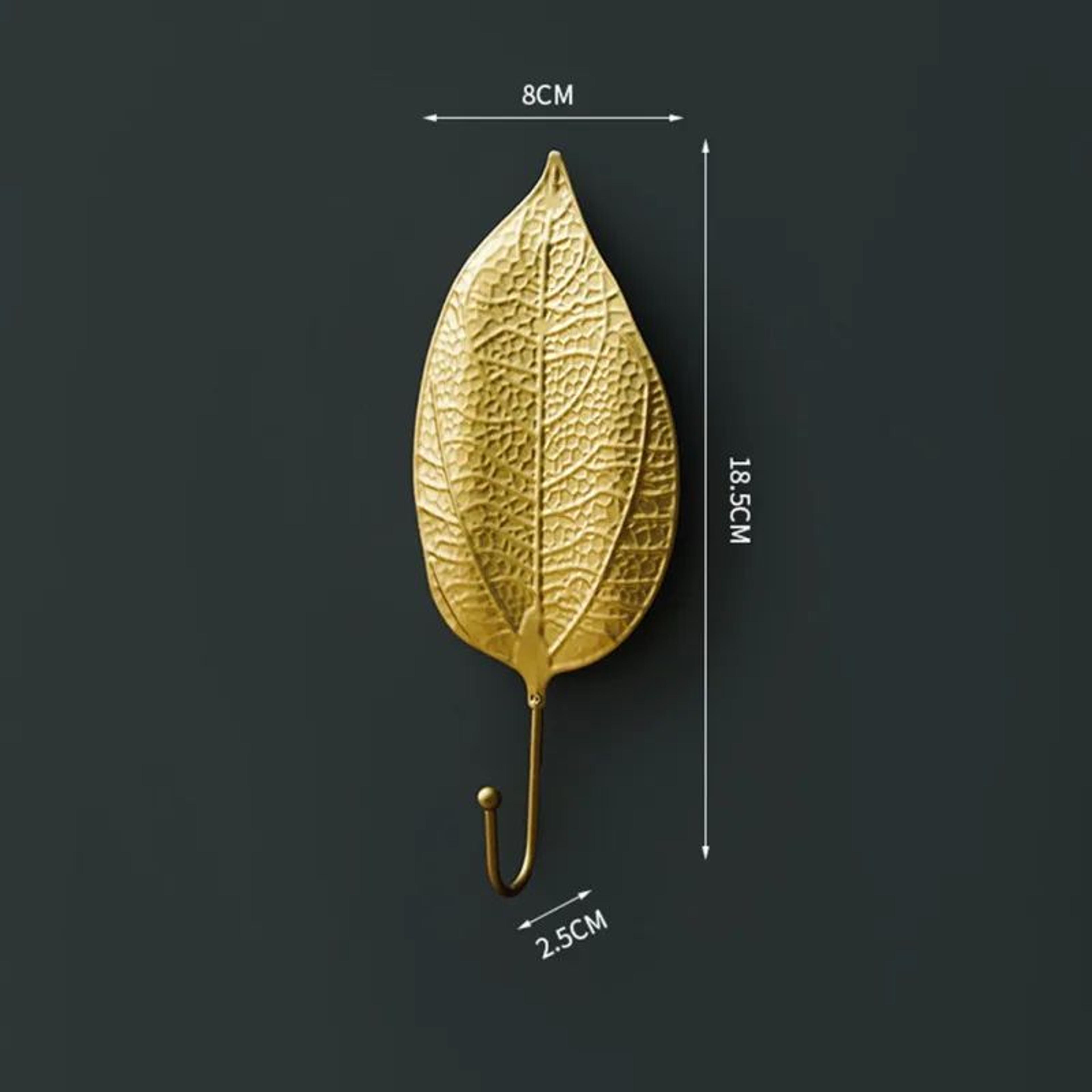 Gold Leaf Metal Wall Hooks Decorative Towel And Clothes Hanger 13