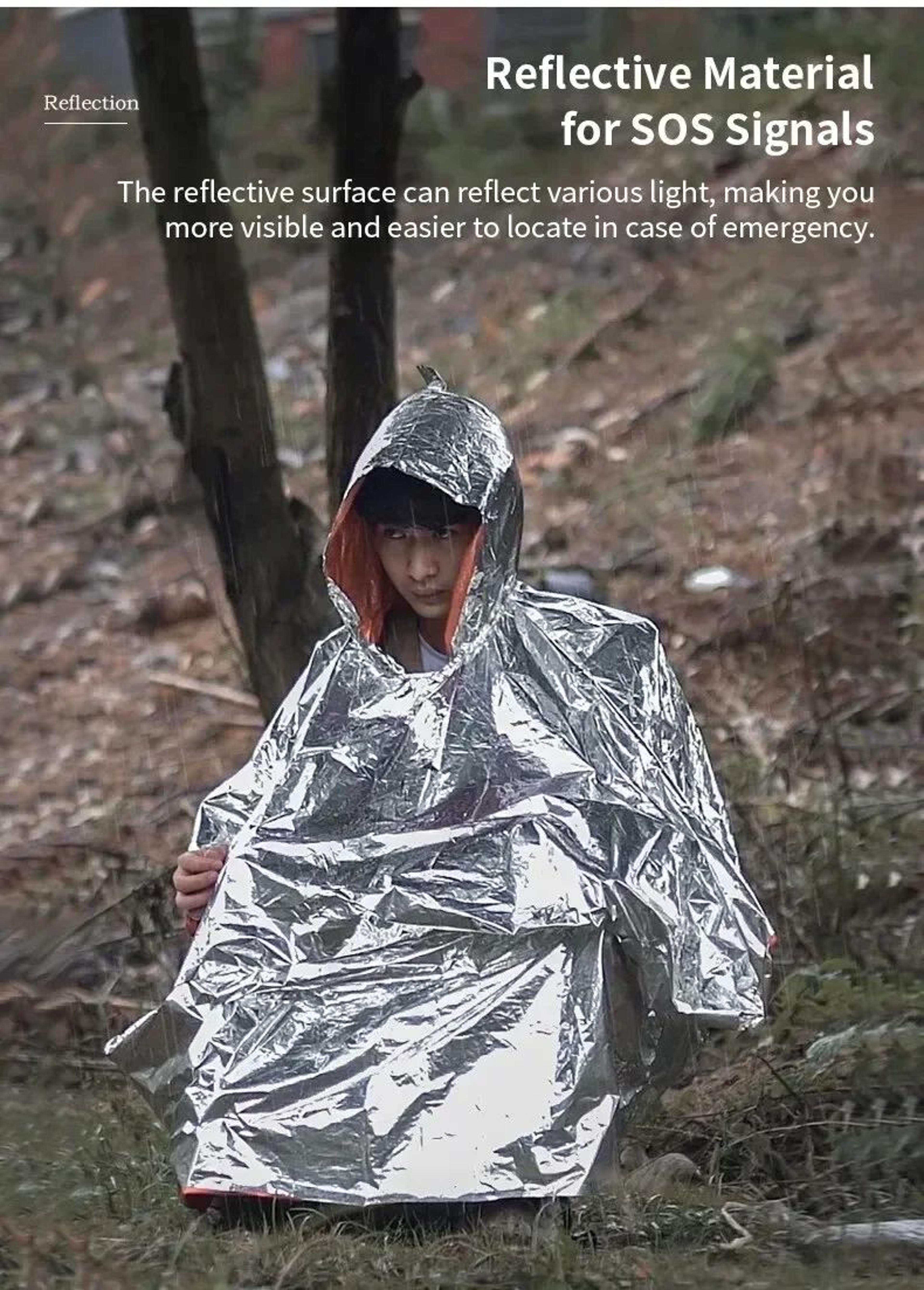 Emergency Waterproof Rain Poncho 8