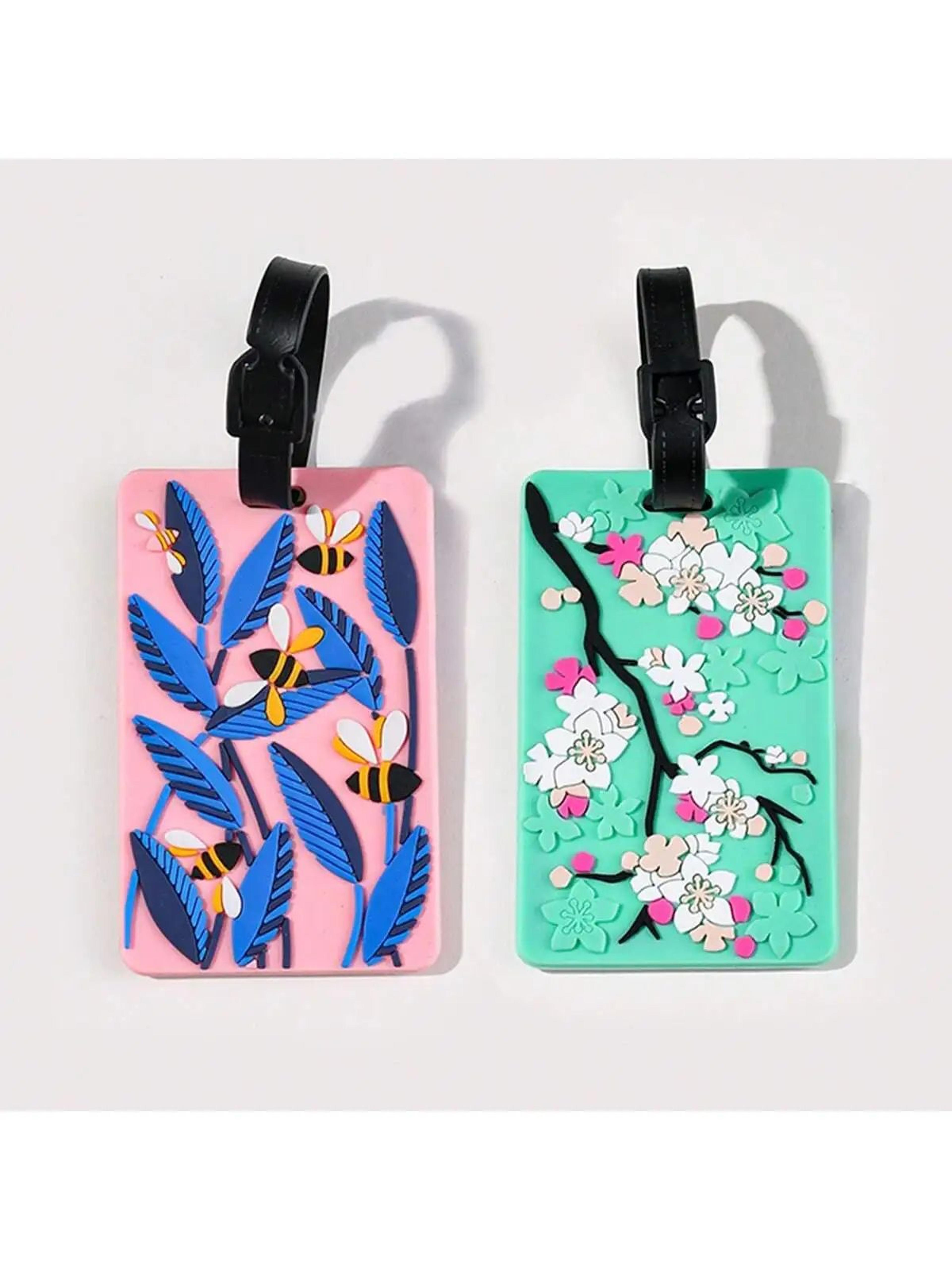 Floral Pattern Travel Luggage Tag Set 4
