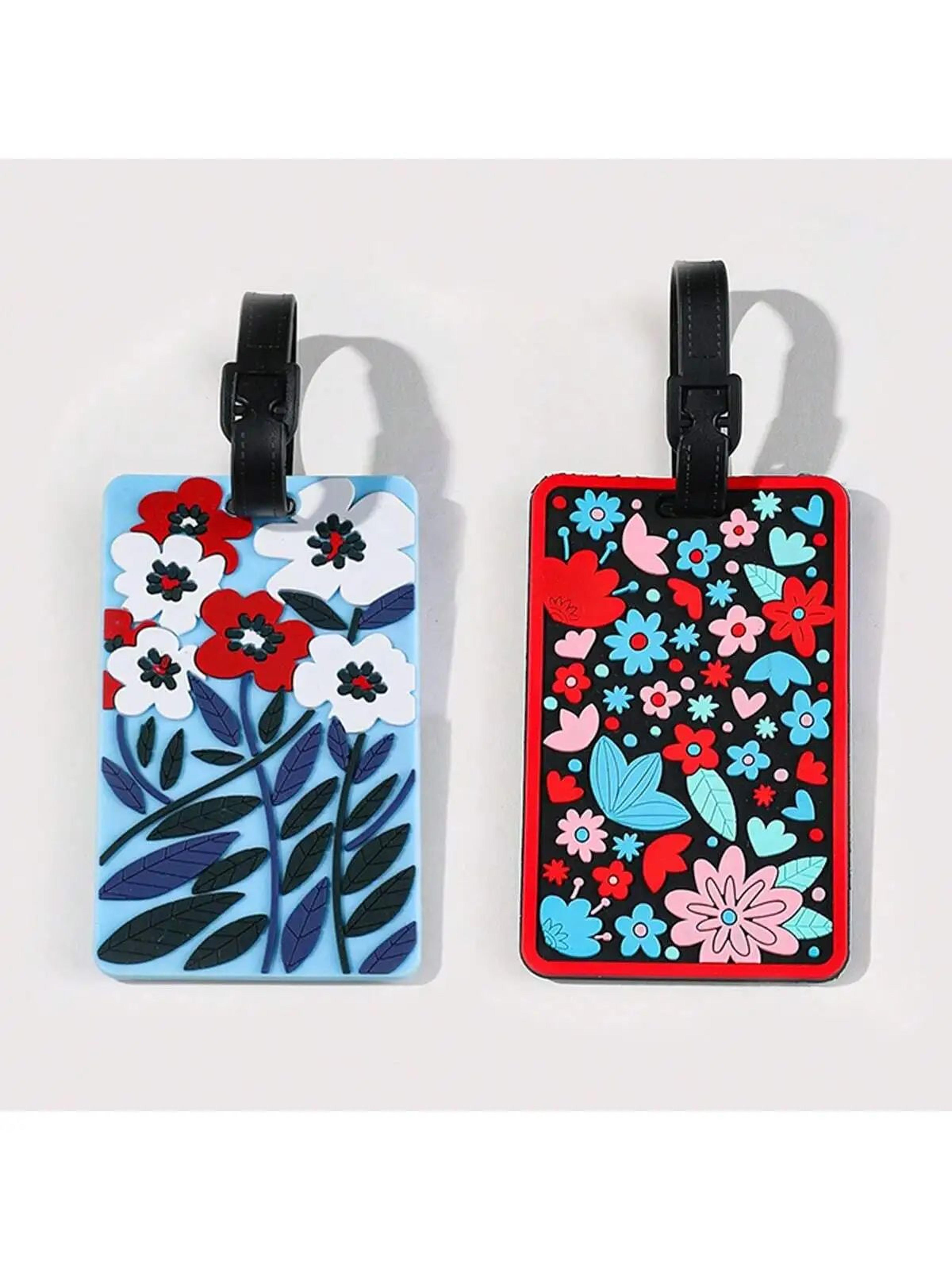Floral Pattern Travel Luggage Tag Set 5