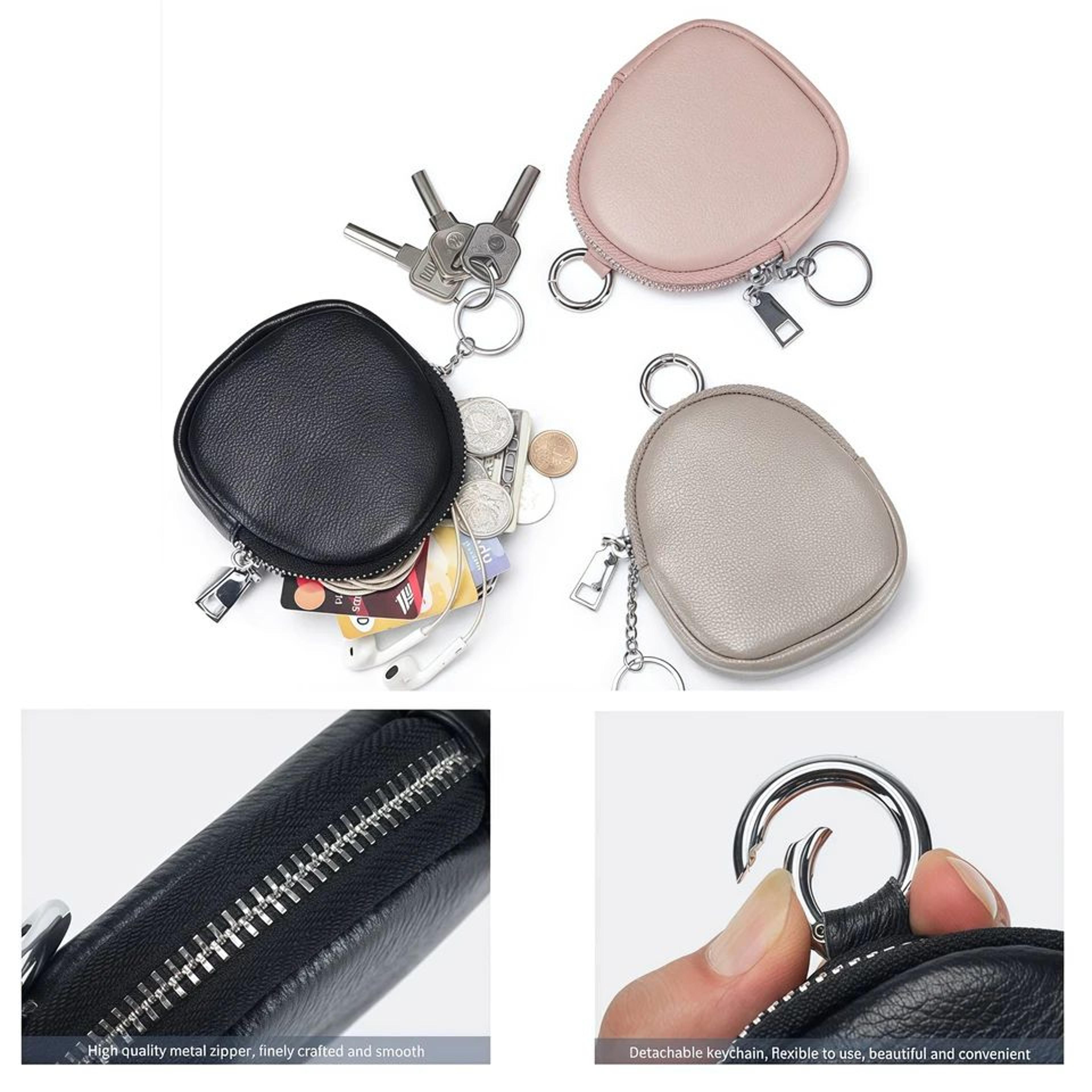 Leather RFID Keychain Wallet Pouch 4