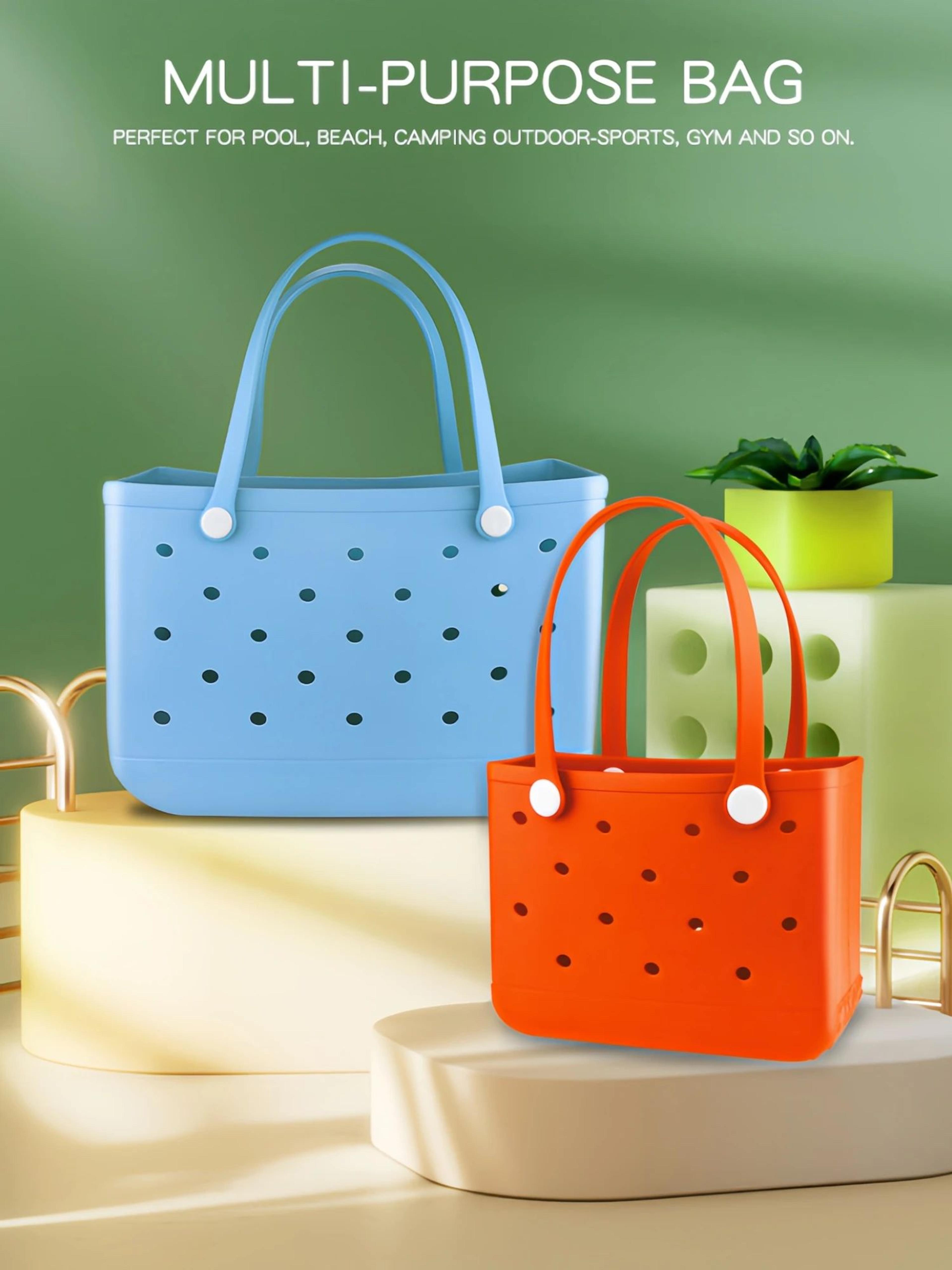 Lightweight Beach Grid Tote Bag 7