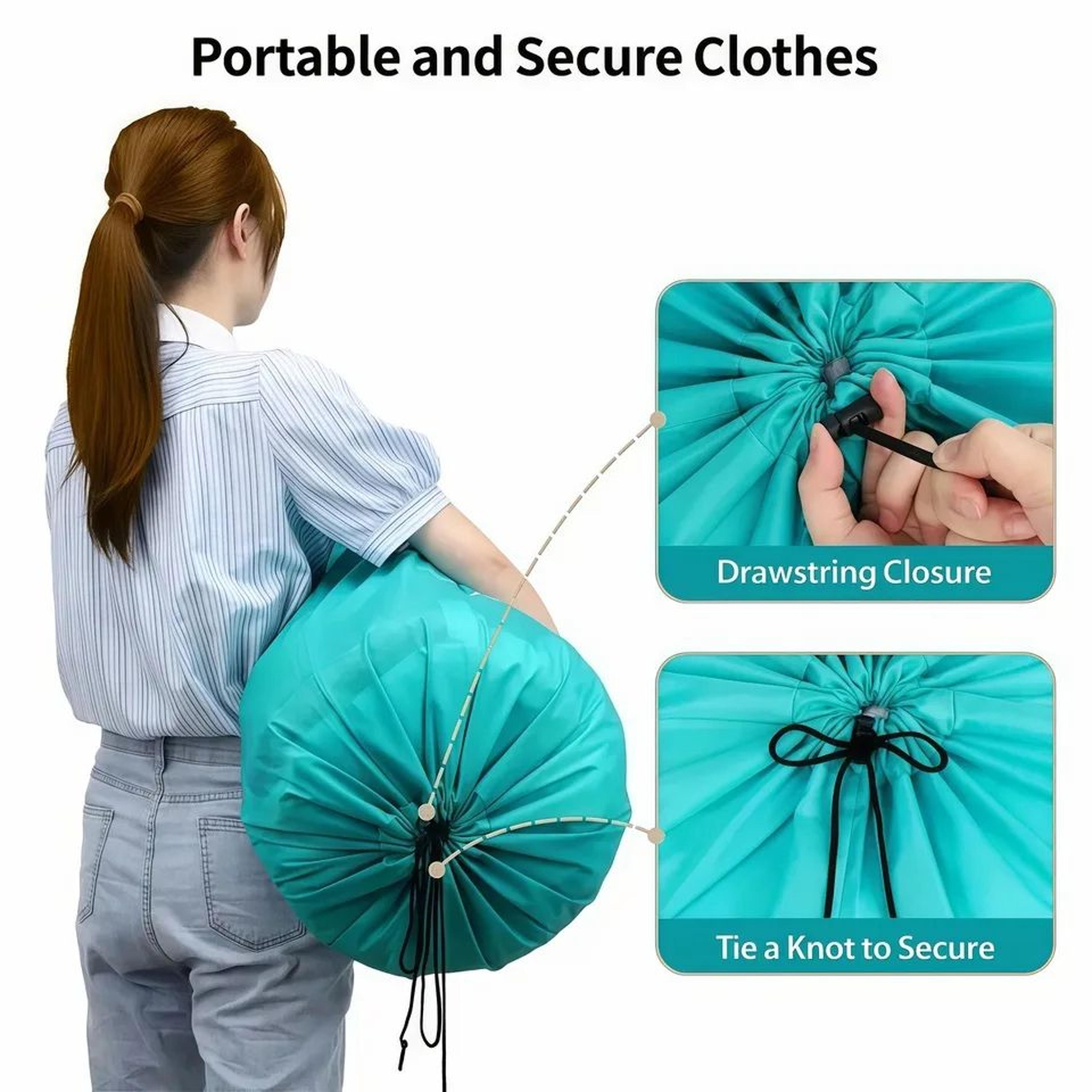 Large Capacity Drawstring Laundry Bag 1