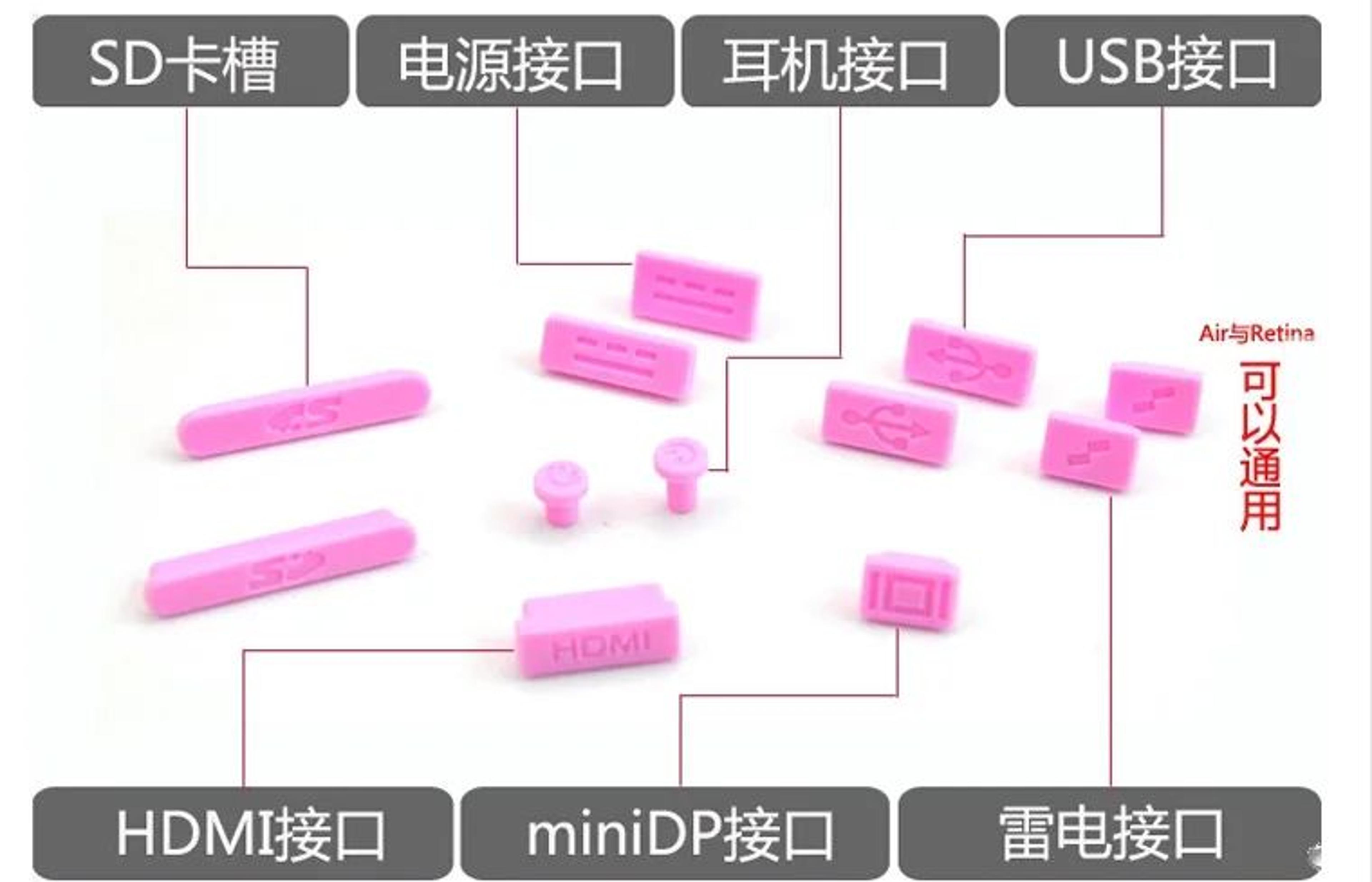 Laptop Anti Dust Plug Set 5