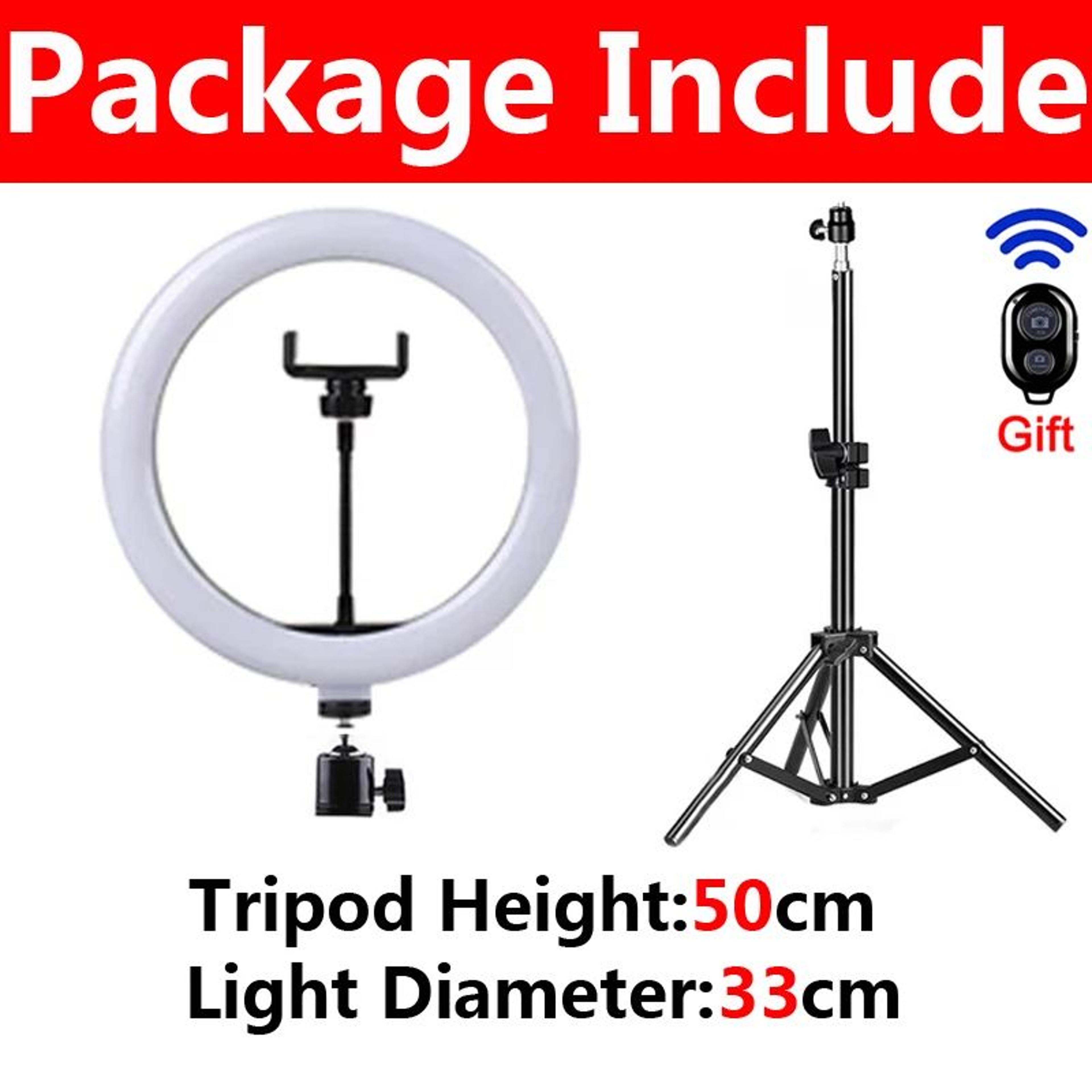 LED Selfie Ring Light With Tripod 12