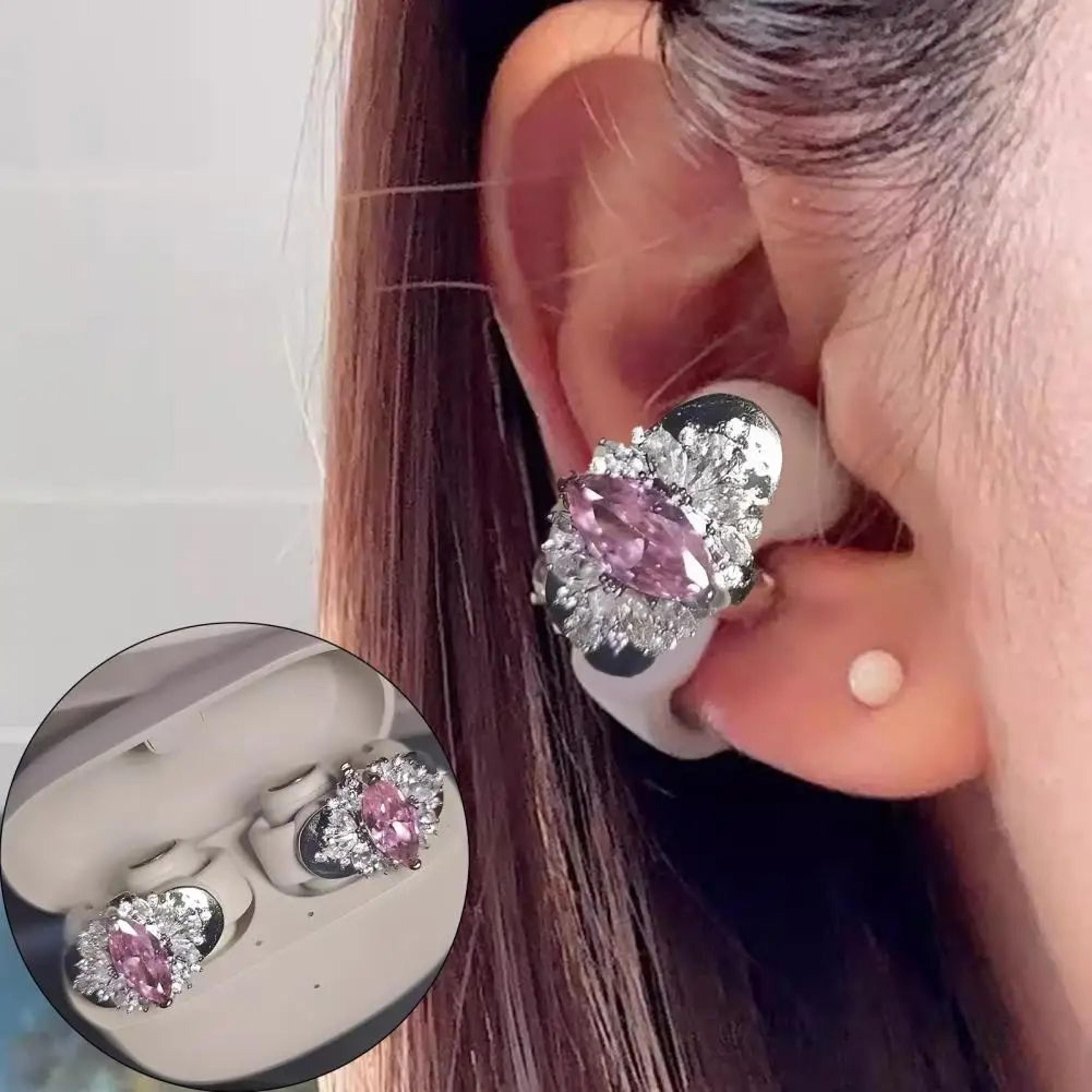 Rhinestone Earbud Clip Decoration 6