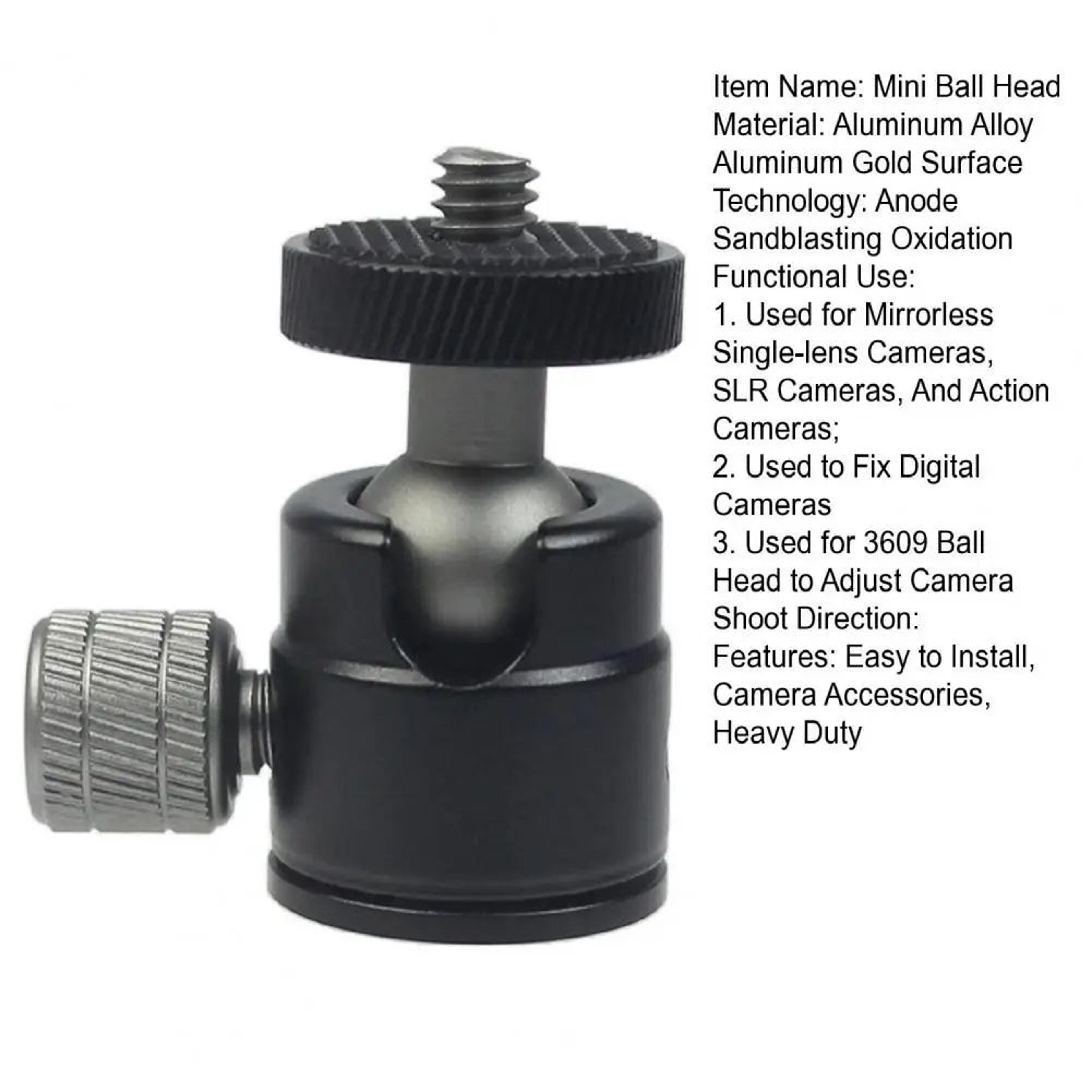 Mini Ball Head Camera Mount Adapter 4